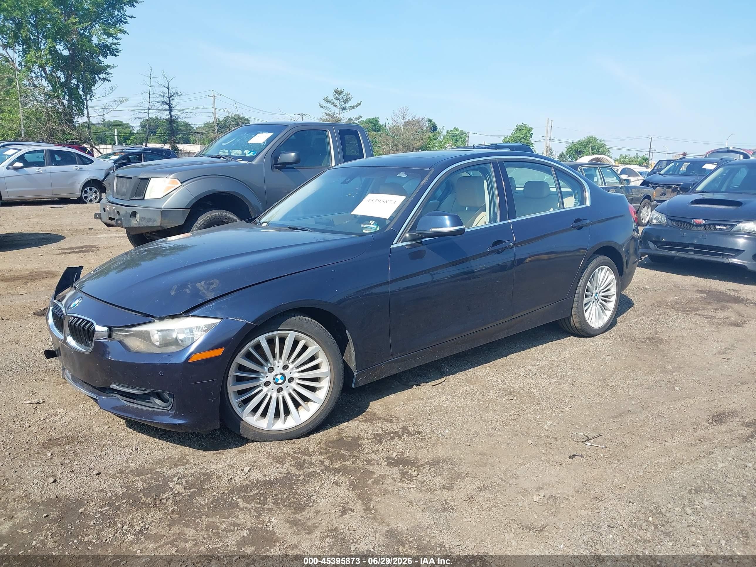2015 Bmw 328i Xdrive Blue vin: WBA3B3G5XFNR86429