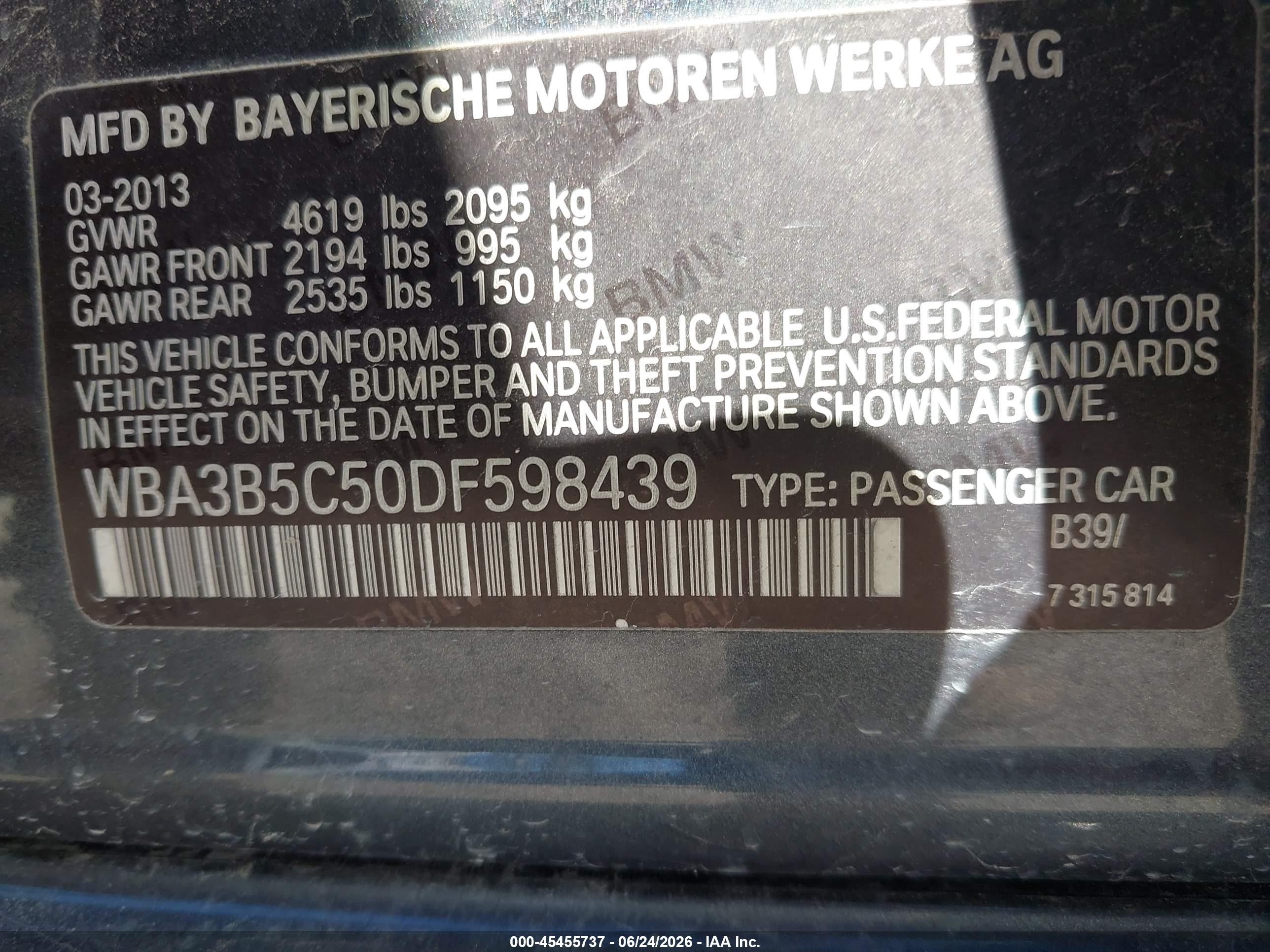 2013 Bmw 328i Xdrive Серый vin: WBA3B5C50DF598439