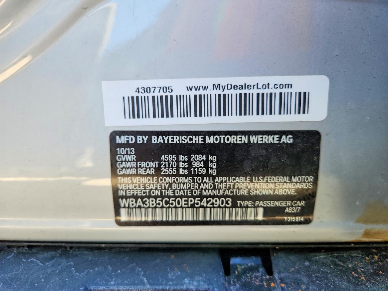 2014 Bmw 328 Xi Sulev Silver vin: WBA3B5C50EP542903