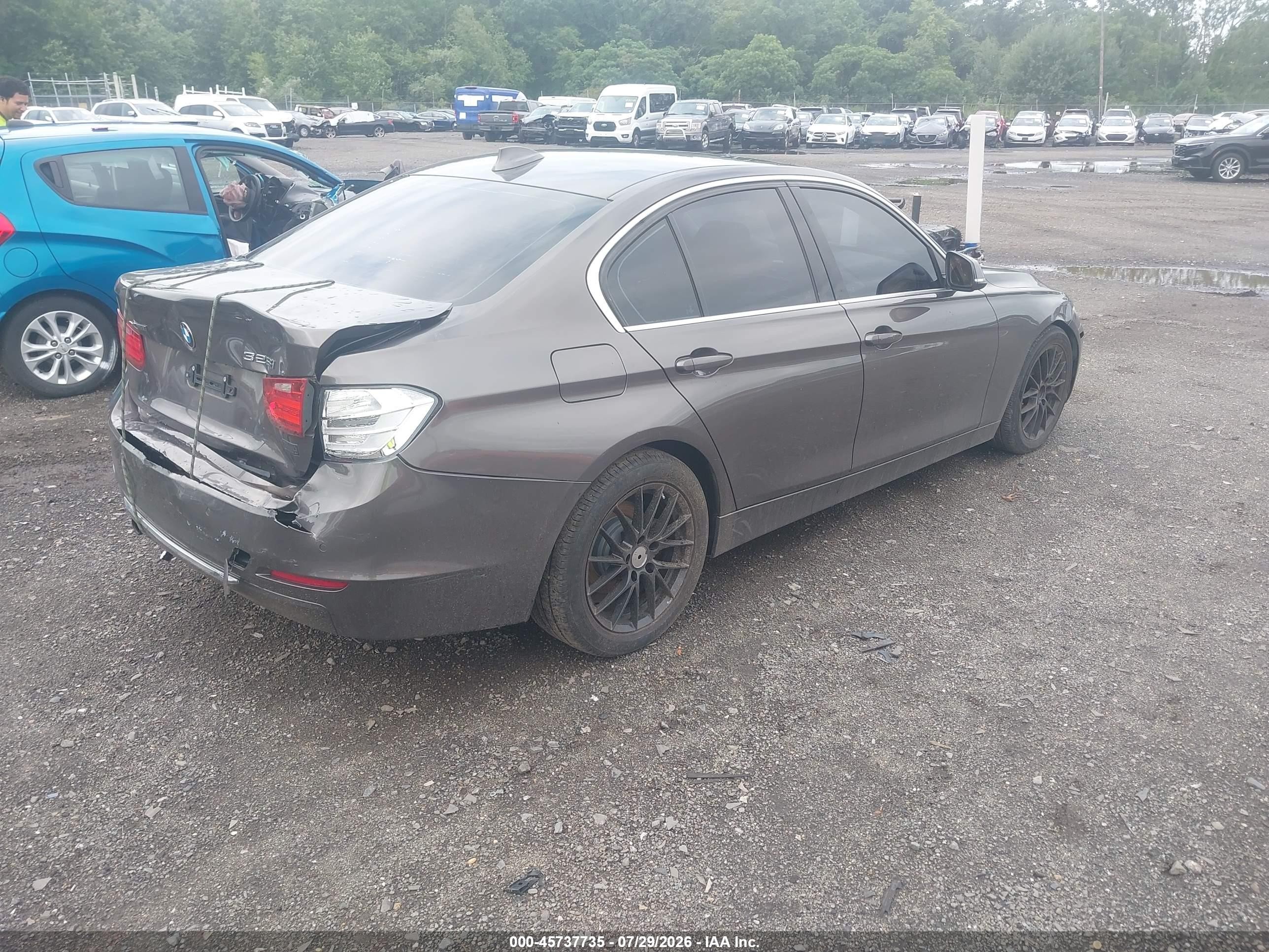2014 Bmw 328i Xdrive Gray vin: WBA3B5C50EP544246