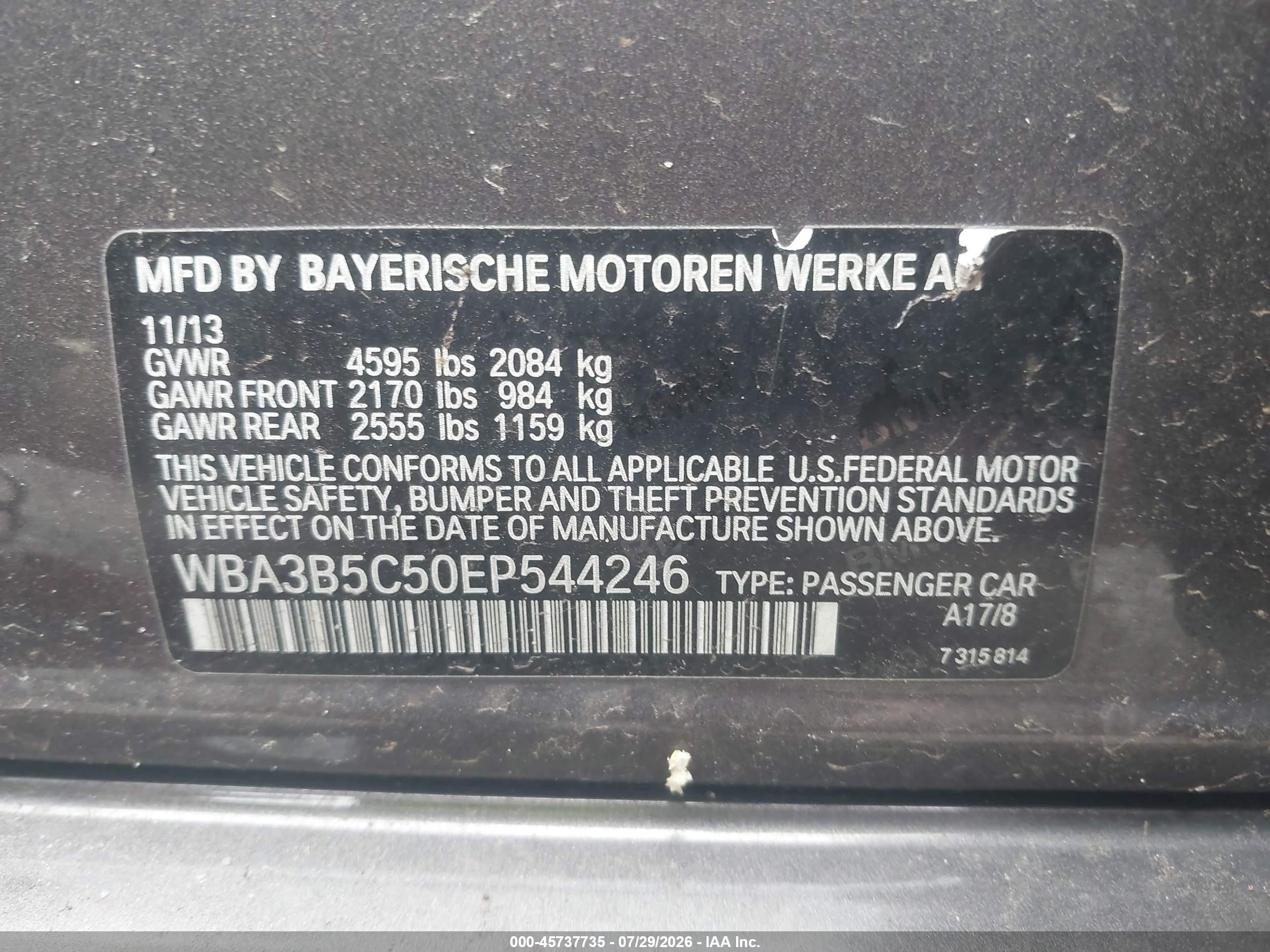 2014 Bmw 328i Xdrive Gray vin: WBA3B5C50EP544246