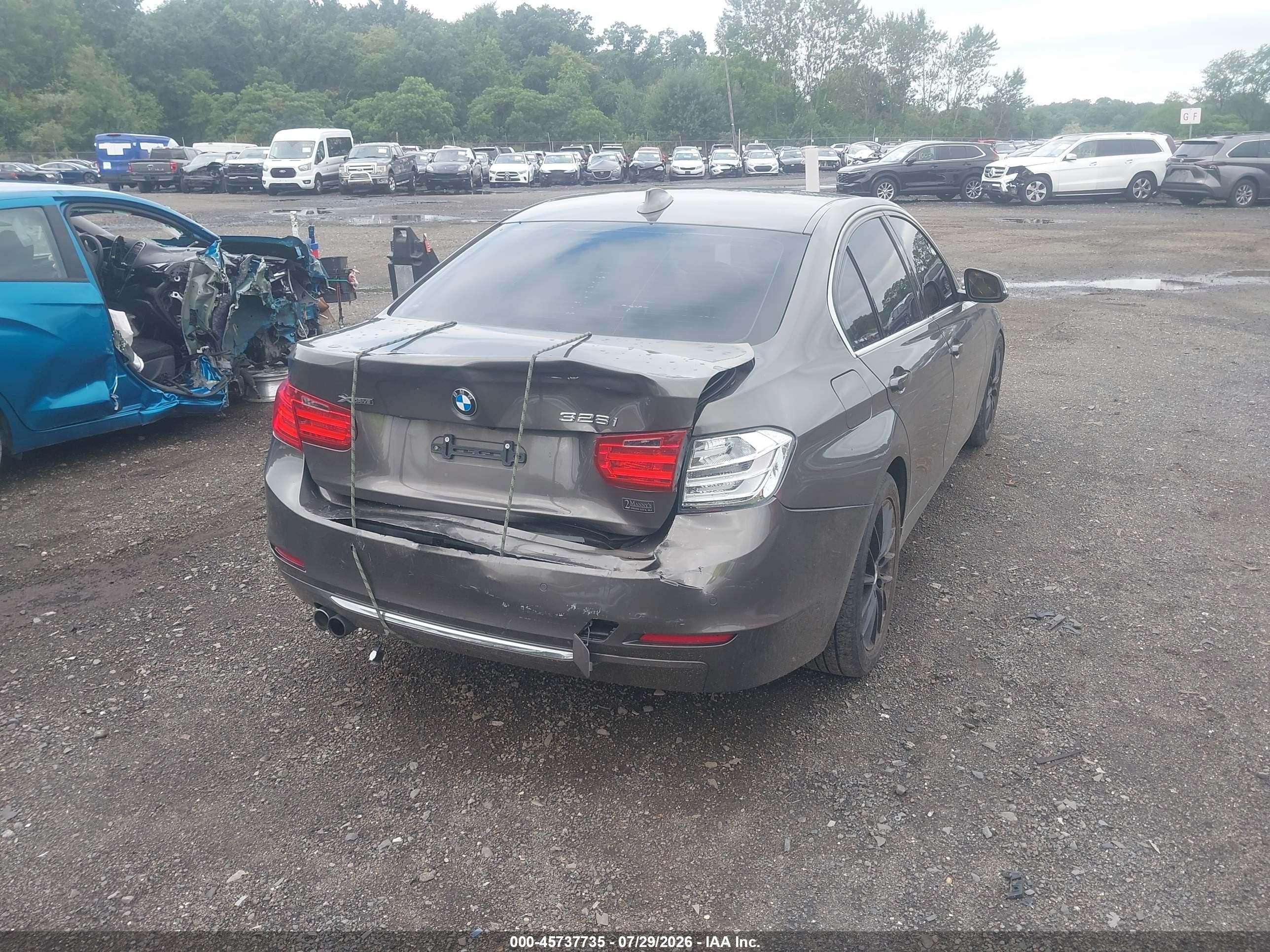 2014 Bmw 328i Xdrive Gray vin: WBA3B5C50EP544246
