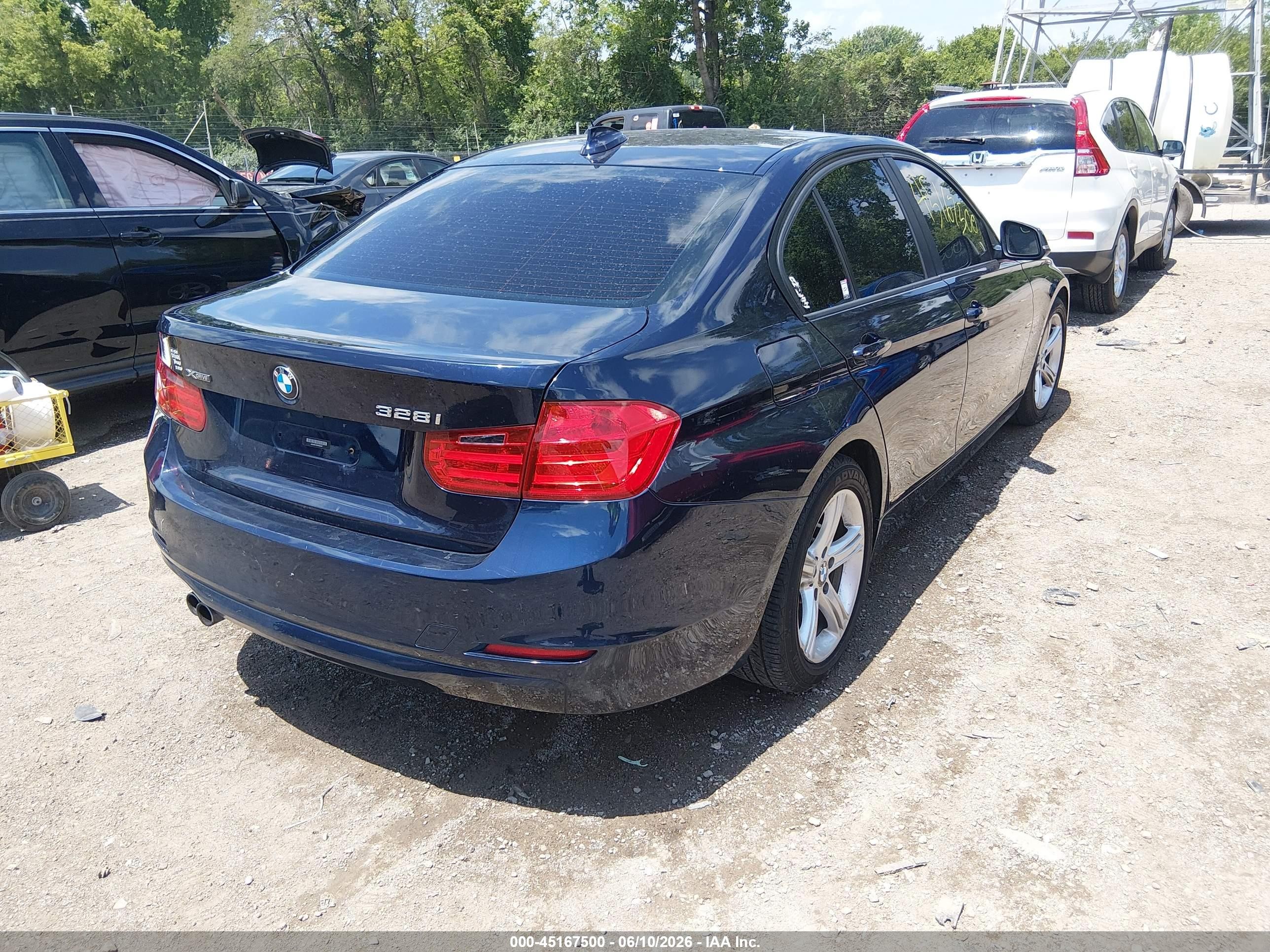 2014 Bmw 328i Xdrive Dark Blue vin: WBA3B5C50EP652057
