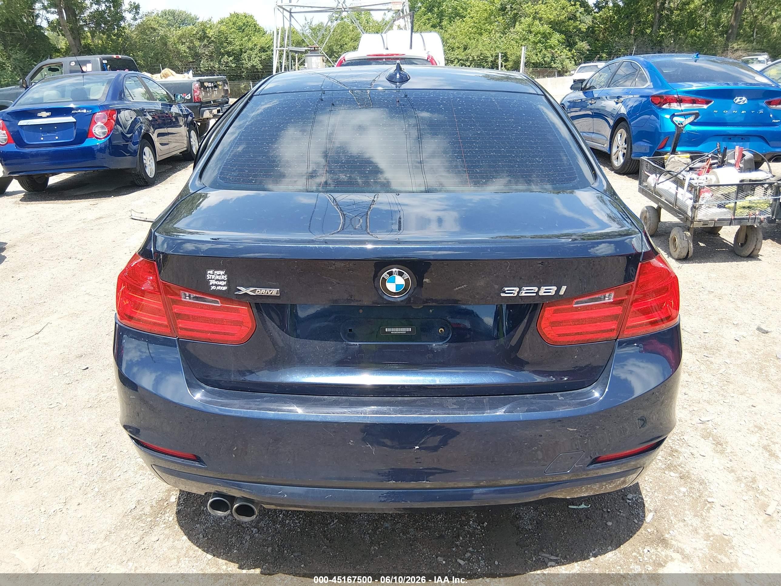 2014 Bmw 328i Xdrive Dark Blue vin: WBA3B5C50EP652057