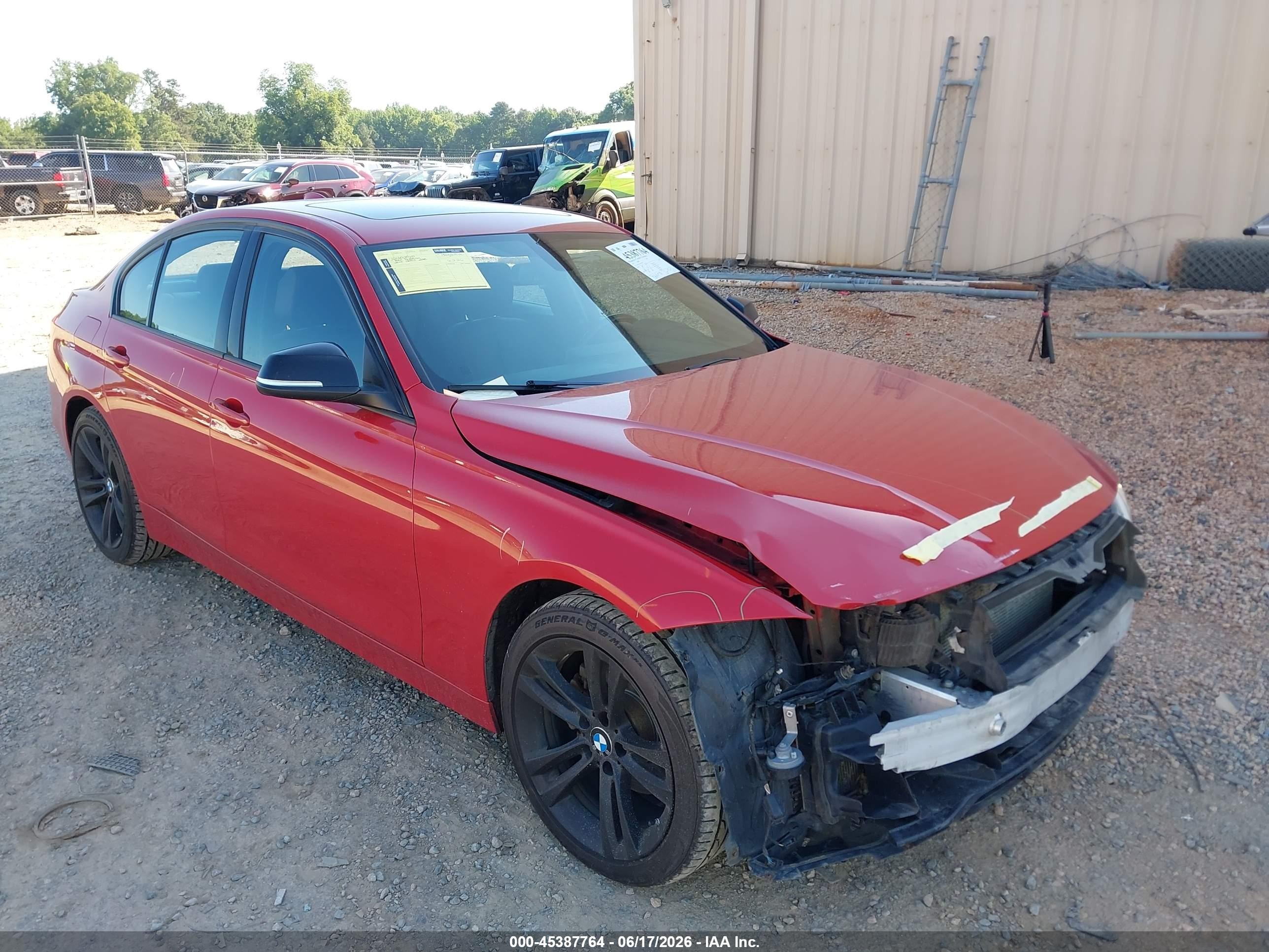 2015 Bmw 328i Xdrive Red vin: WBA3B5C50FP654490