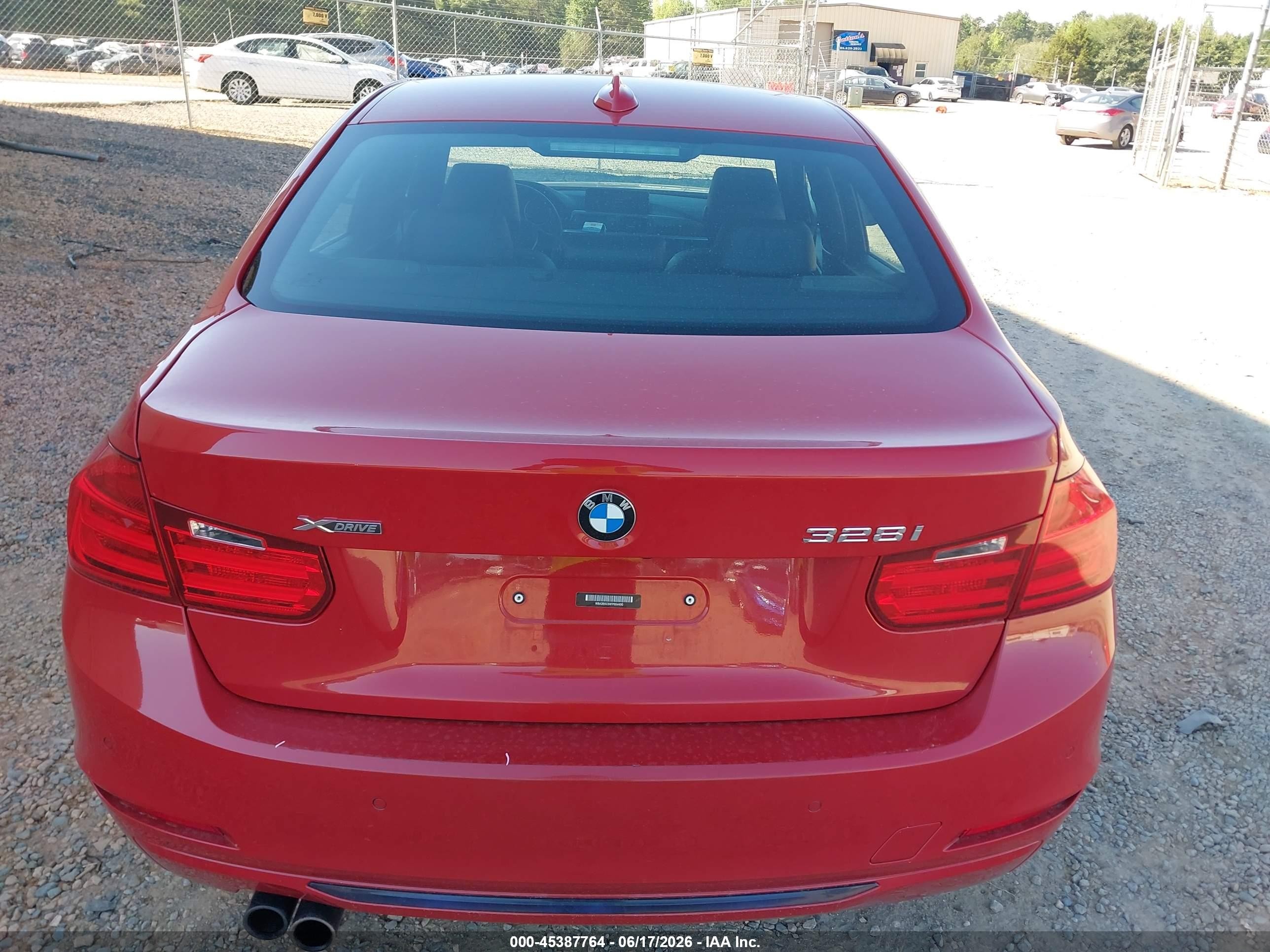 2015 Bmw 328i Xdrive Red vin: WBA3B5C50FP654490