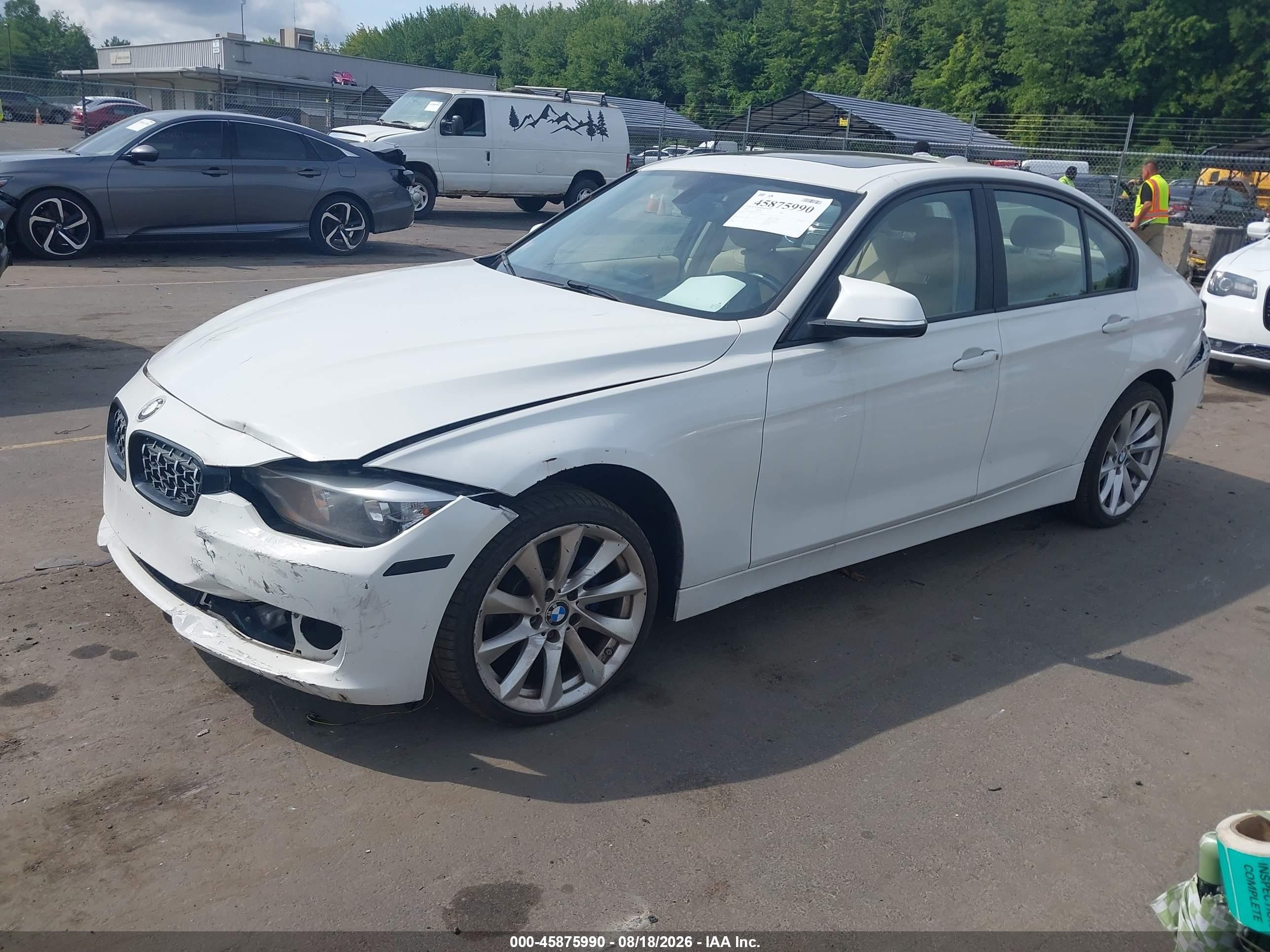 2014 Bmw 328i Xdrive White vin: WBA3B5C51EP543445