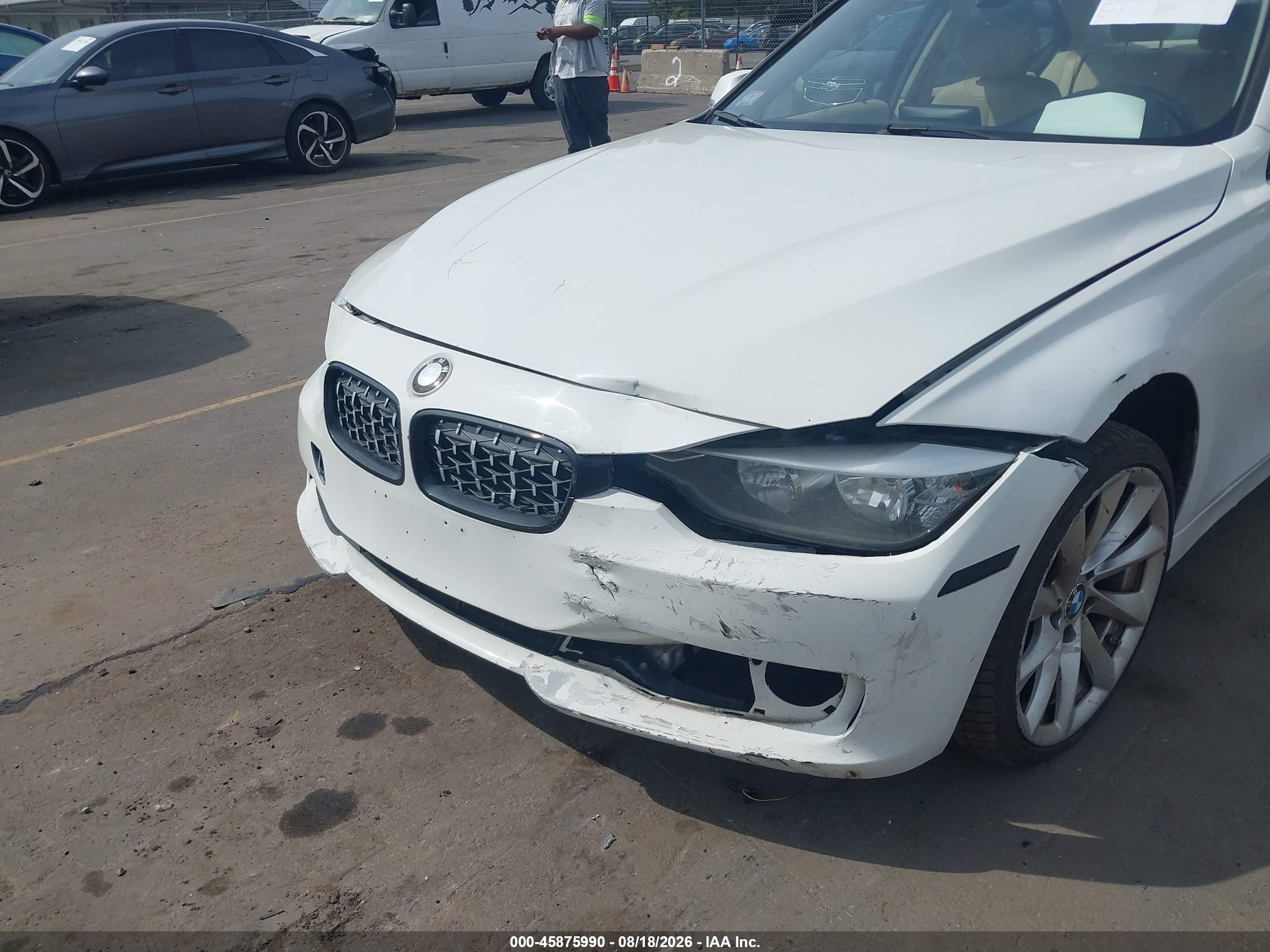2014 Bmw 328i Xdrive White vin: WBA3B5C51EP543445