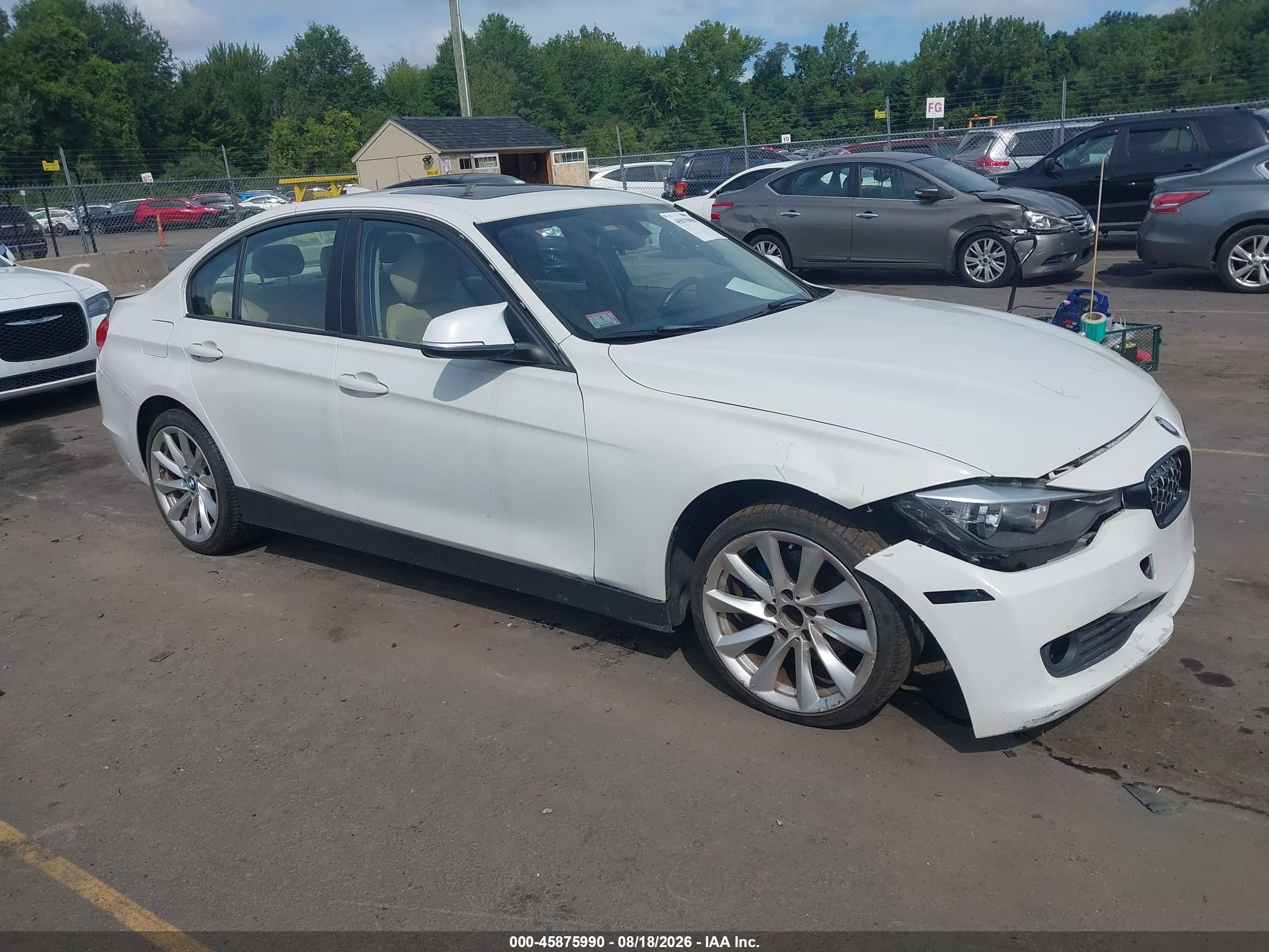 2014 Bmw 328i Xdrive White vin: WBA3B5C51EP543445