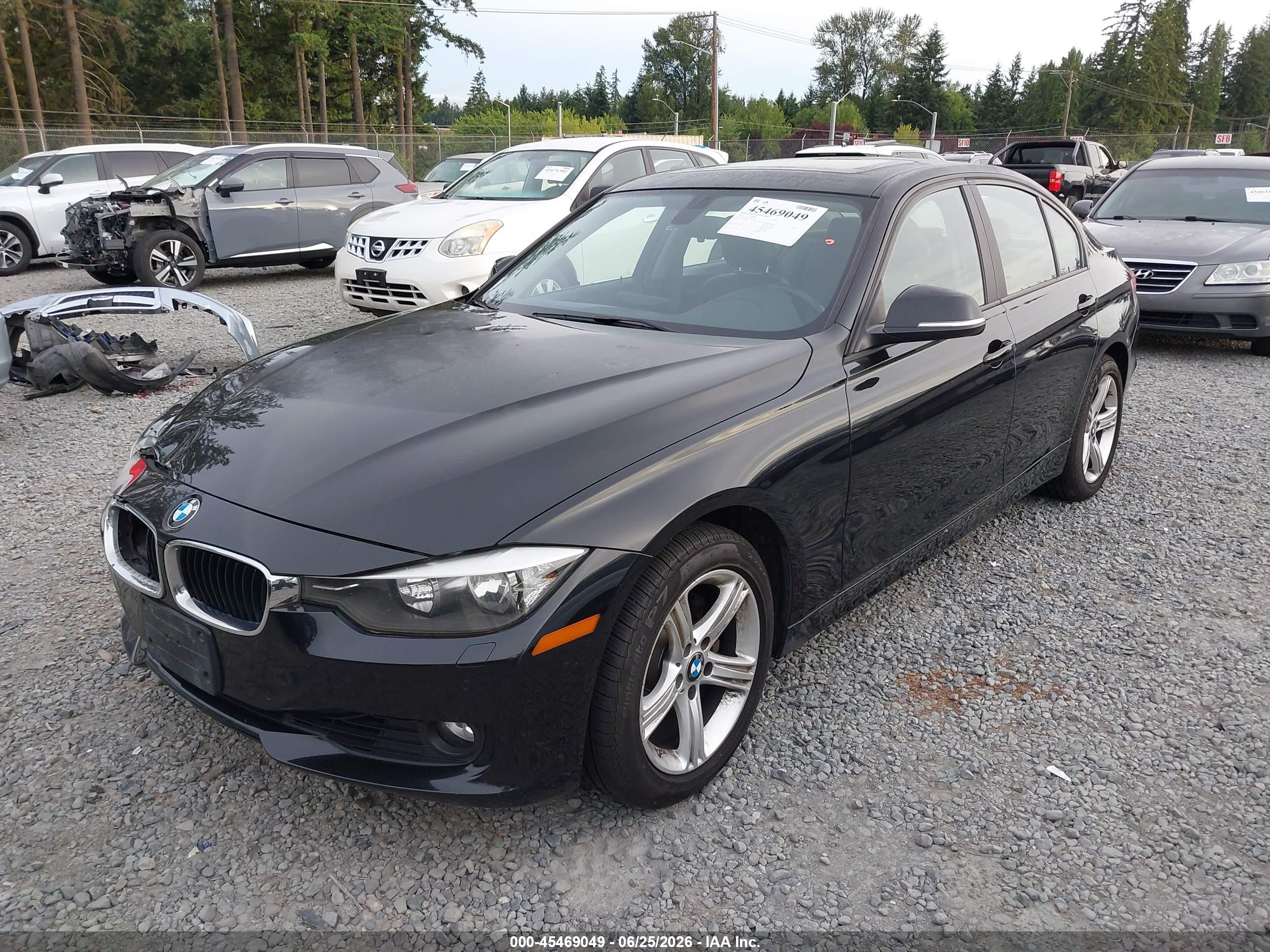 2014 Bmw 328i Xdrive Black vin: WBA3B5C52EF958666