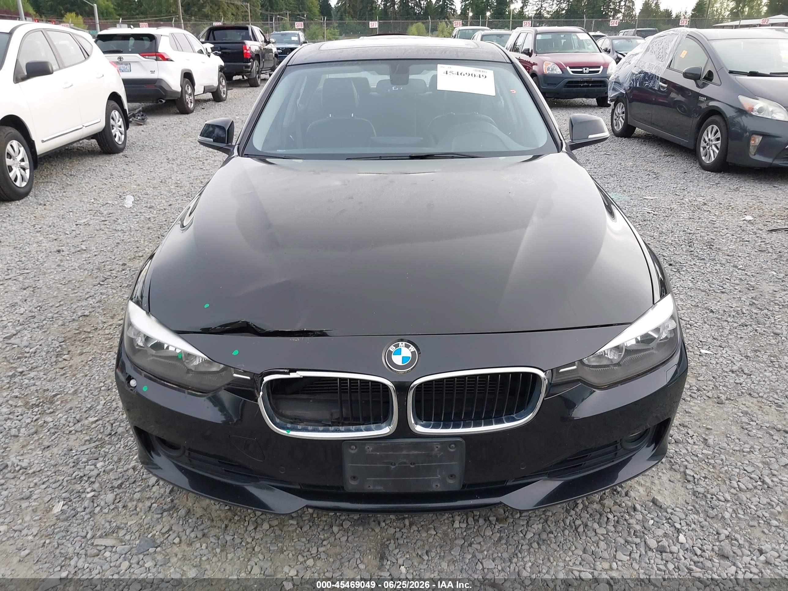 2014 Bmw 328i Xdrive Black vin: WBA3B5C52EF958666