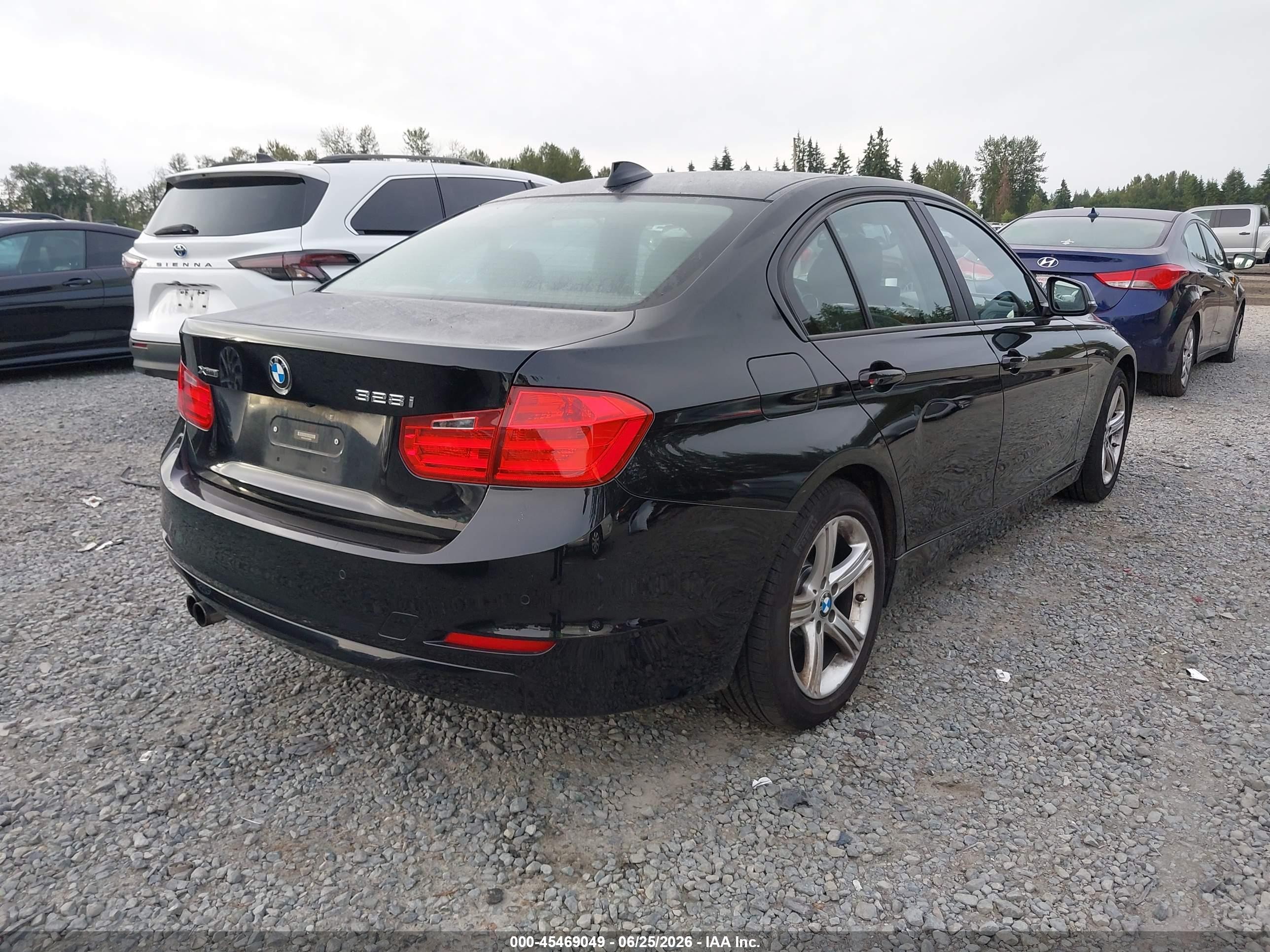 2014 Bmw 328i Xdrive Black vin: WBA3B5C52EF958666