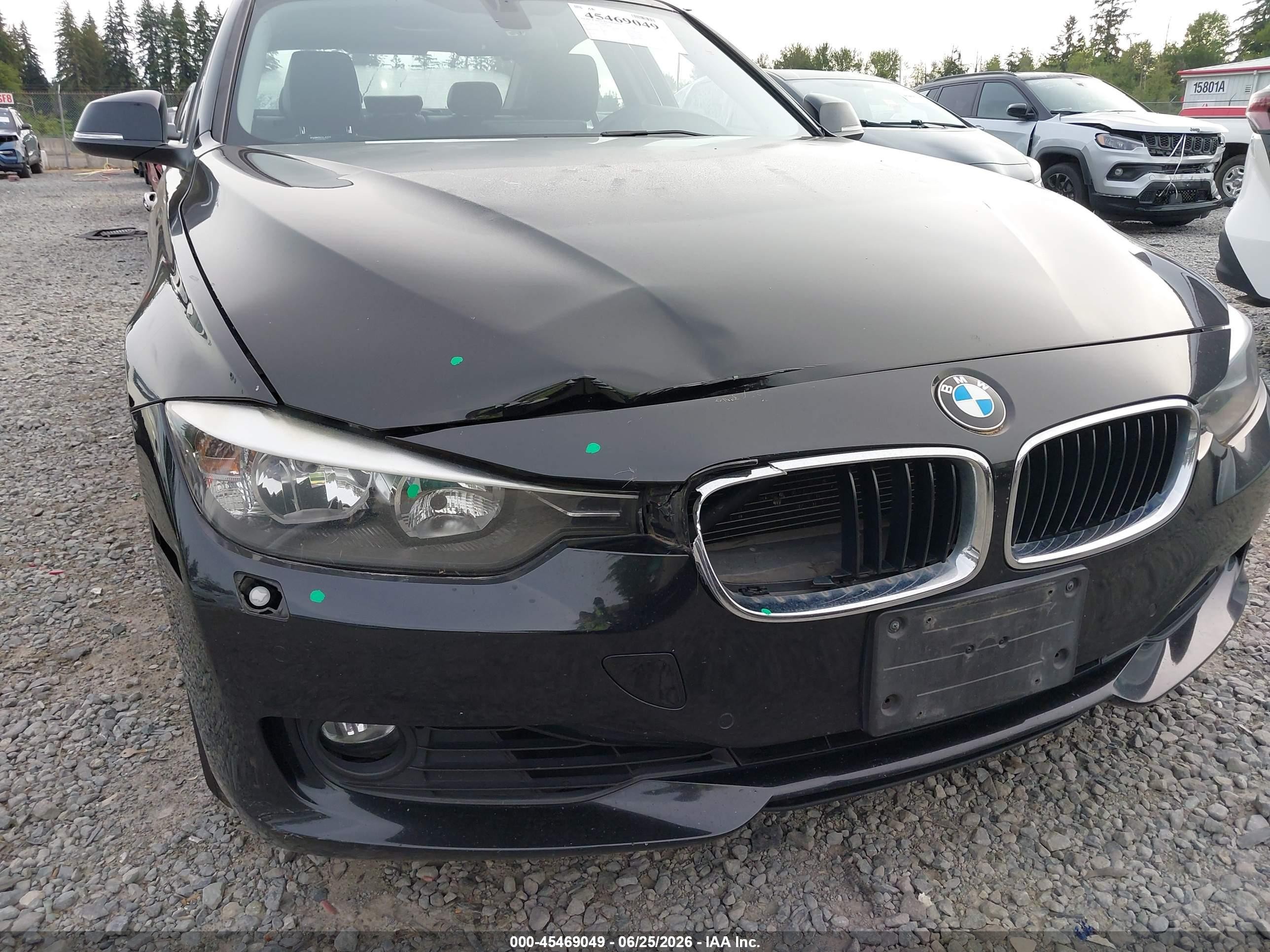 2014 Bmw 328i Xdrive Black vin: WBA3B5C52EF958666