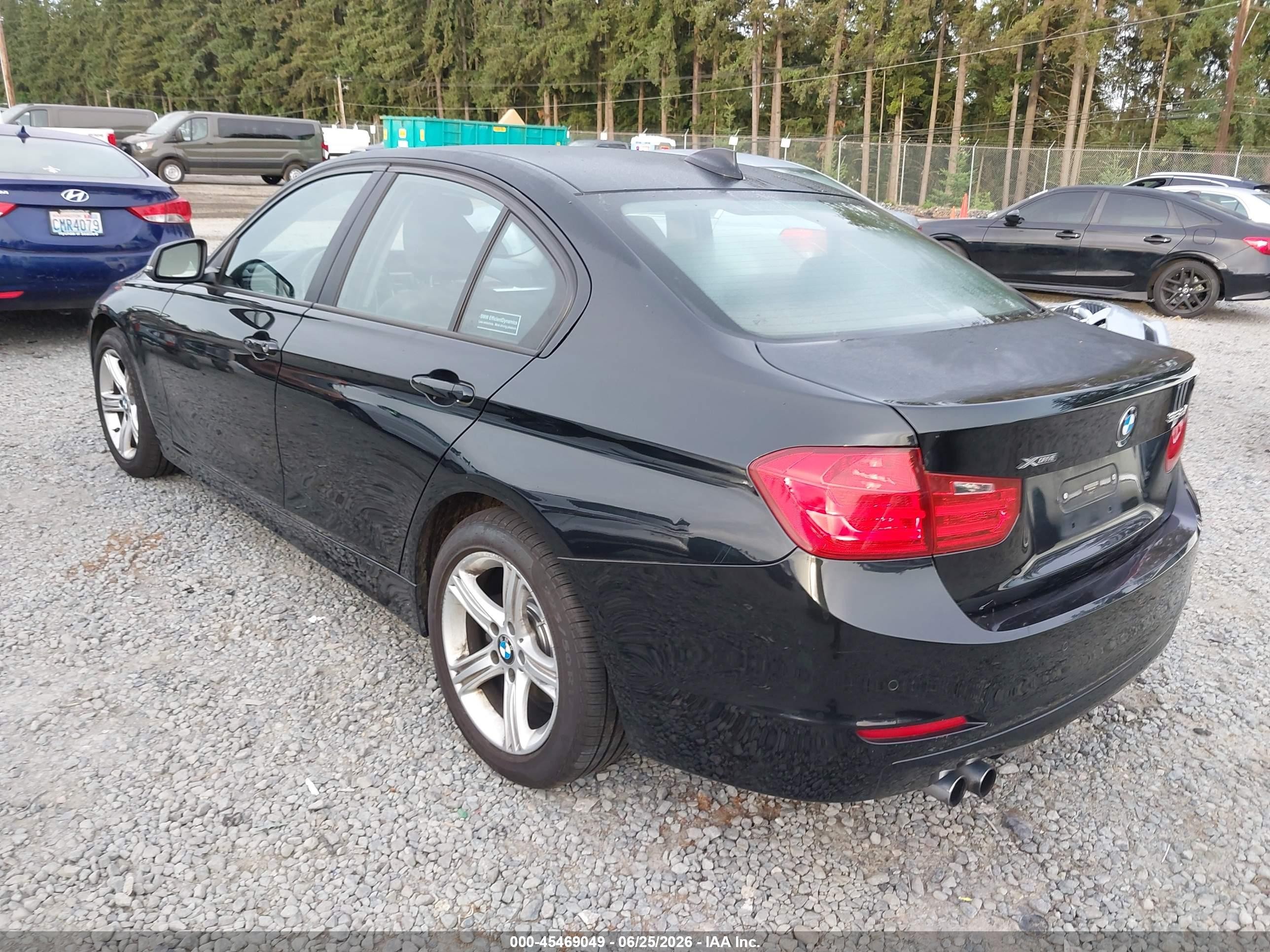 2014 Bmw 328i Xdrive Black vin: WBA3B5C52EF958666