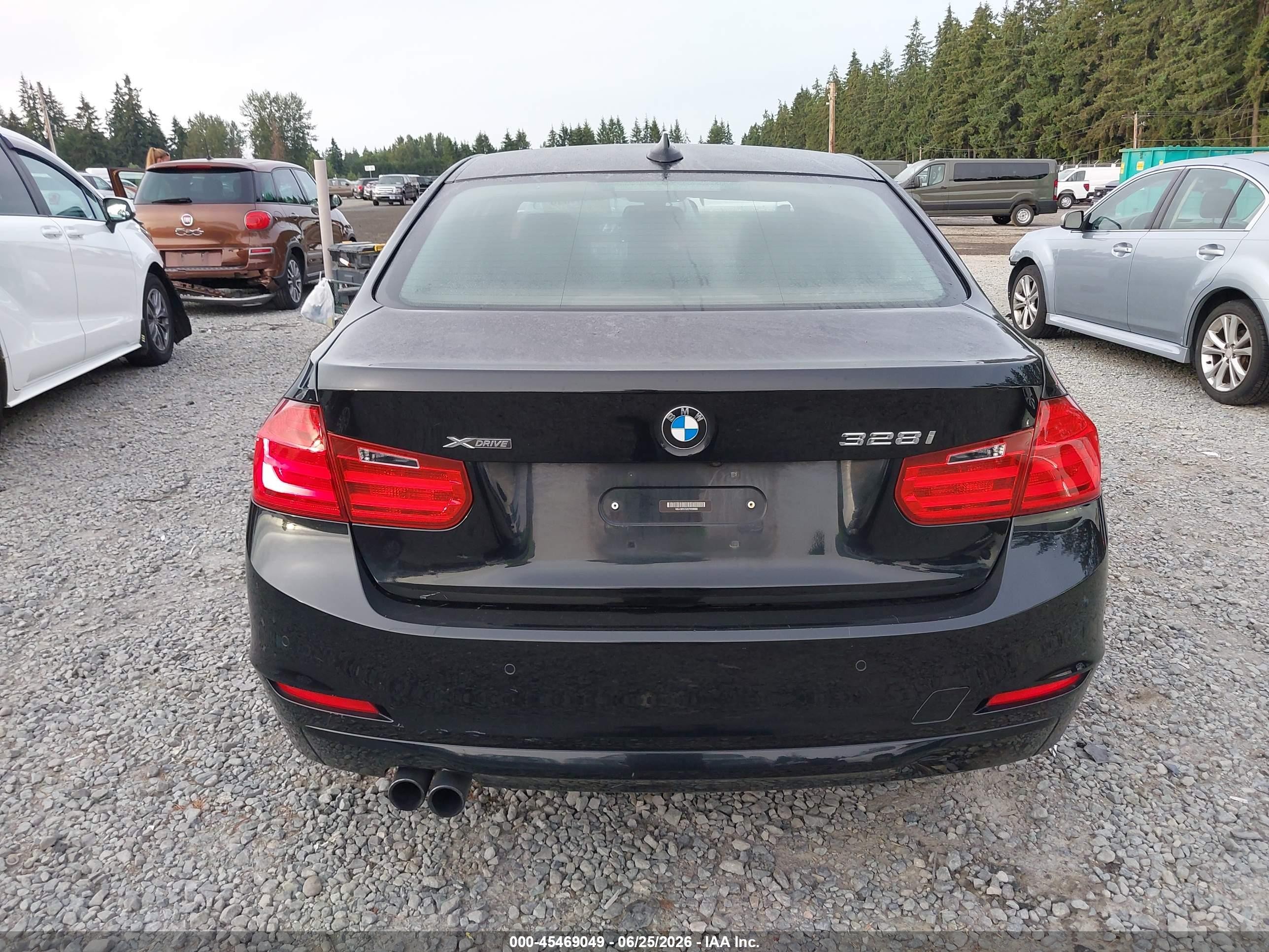 2014 Bmw 328i Xdrive Black vin: WBA3B5C52EF958666