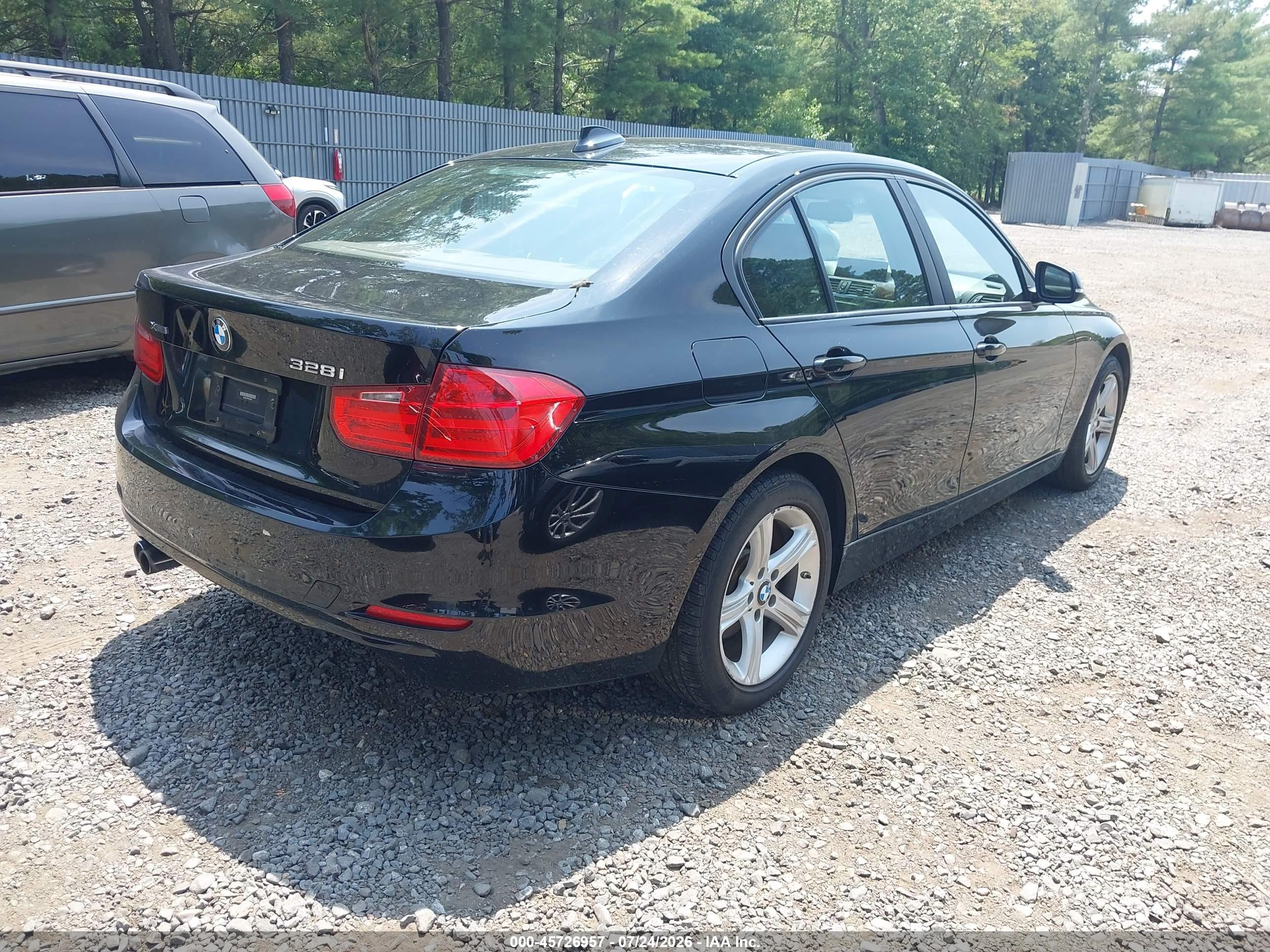 2015 Bmw 328i Xdrive Black vin: WBA3B5C52FF960029