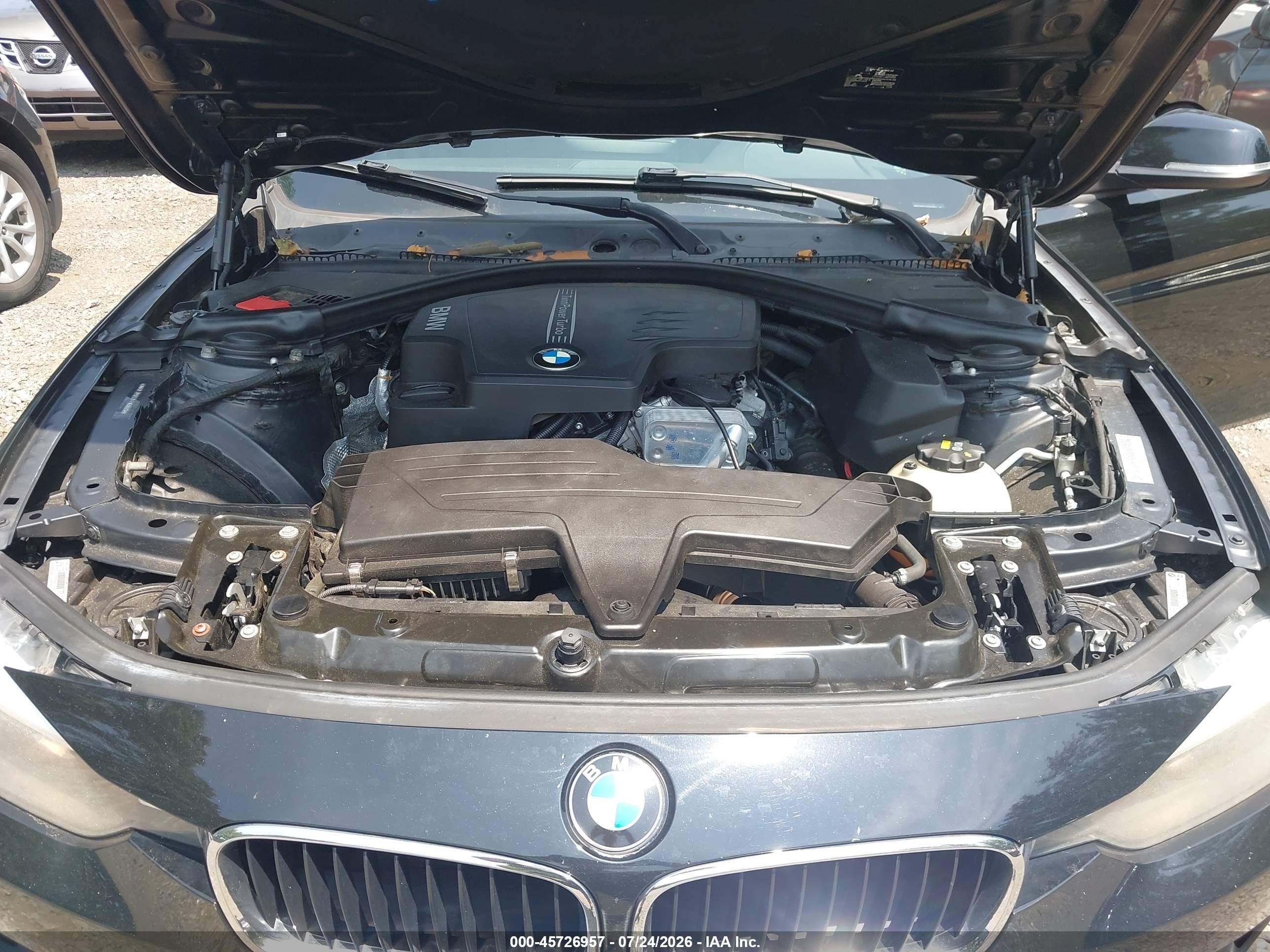 2015 Bmw 328i Xdrive Black vin: WBA3B5C52FF960029
