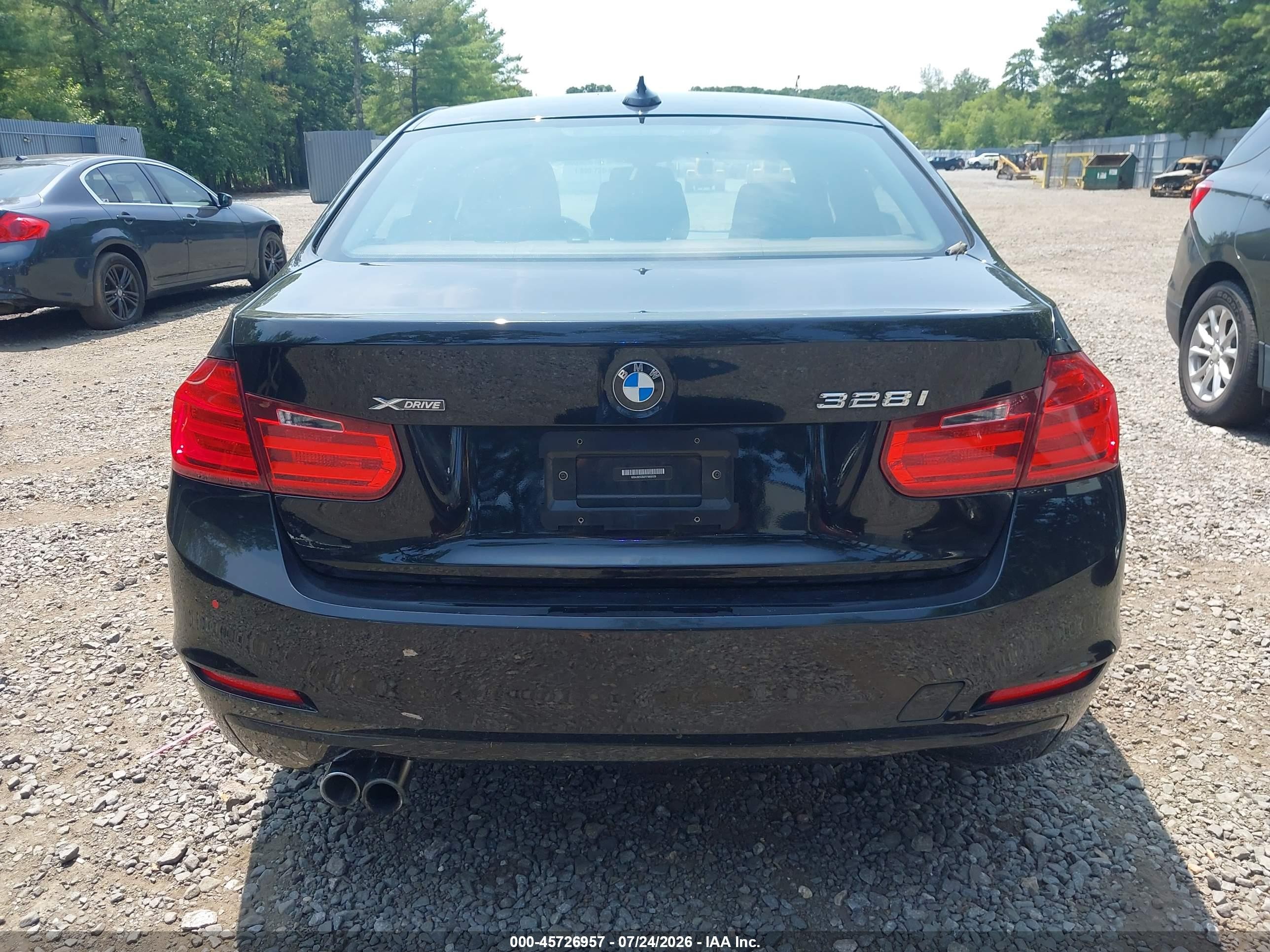2015 Bmw 328i Xdrive Black vin: WBA3B5C52FF960029
