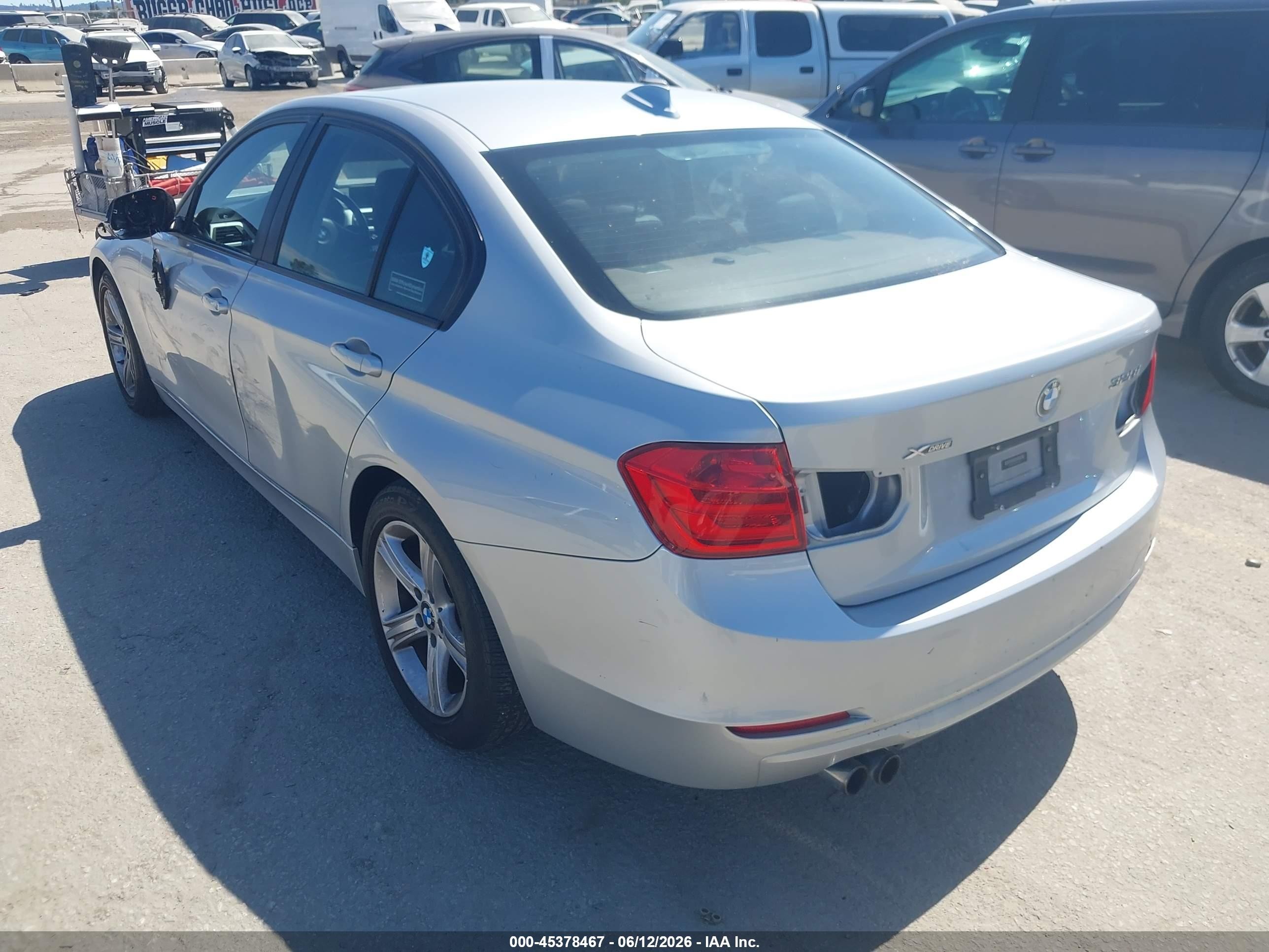2013 Bmw 328i Xdrive Silver vin: WBA3B5C53DF591419