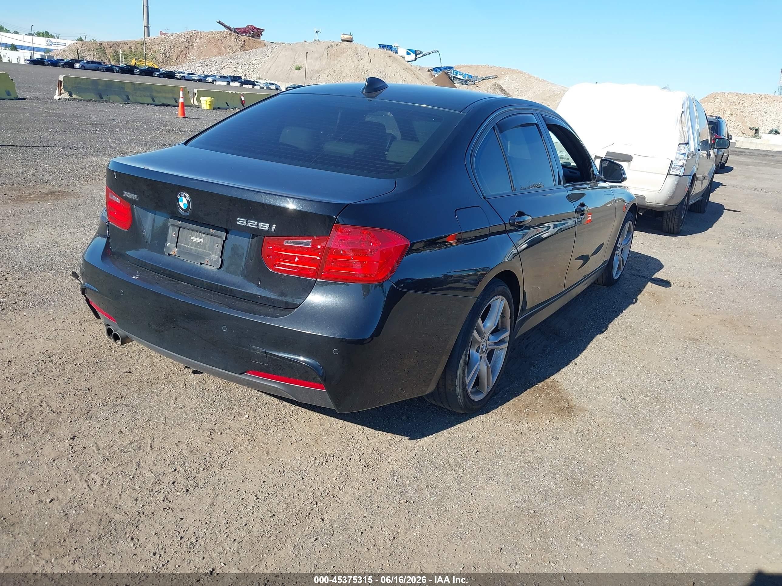 2015 Bmw 328i Xdrive Black vin: WBA3B5C53FF963389