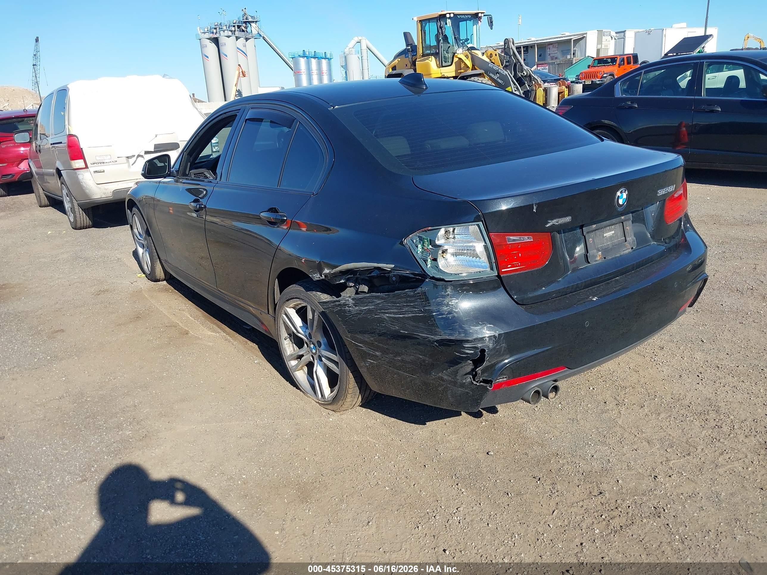 2015 Bmw 328i Xdrive Black vin: WBA3B5C53FF963389
