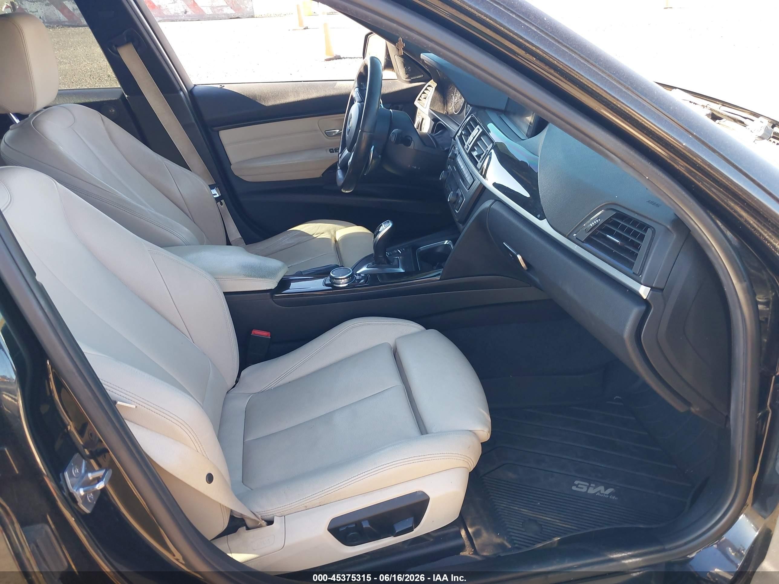 2015 Bmw 328i Xdrive Black vin: WBA3B5C53FF963389