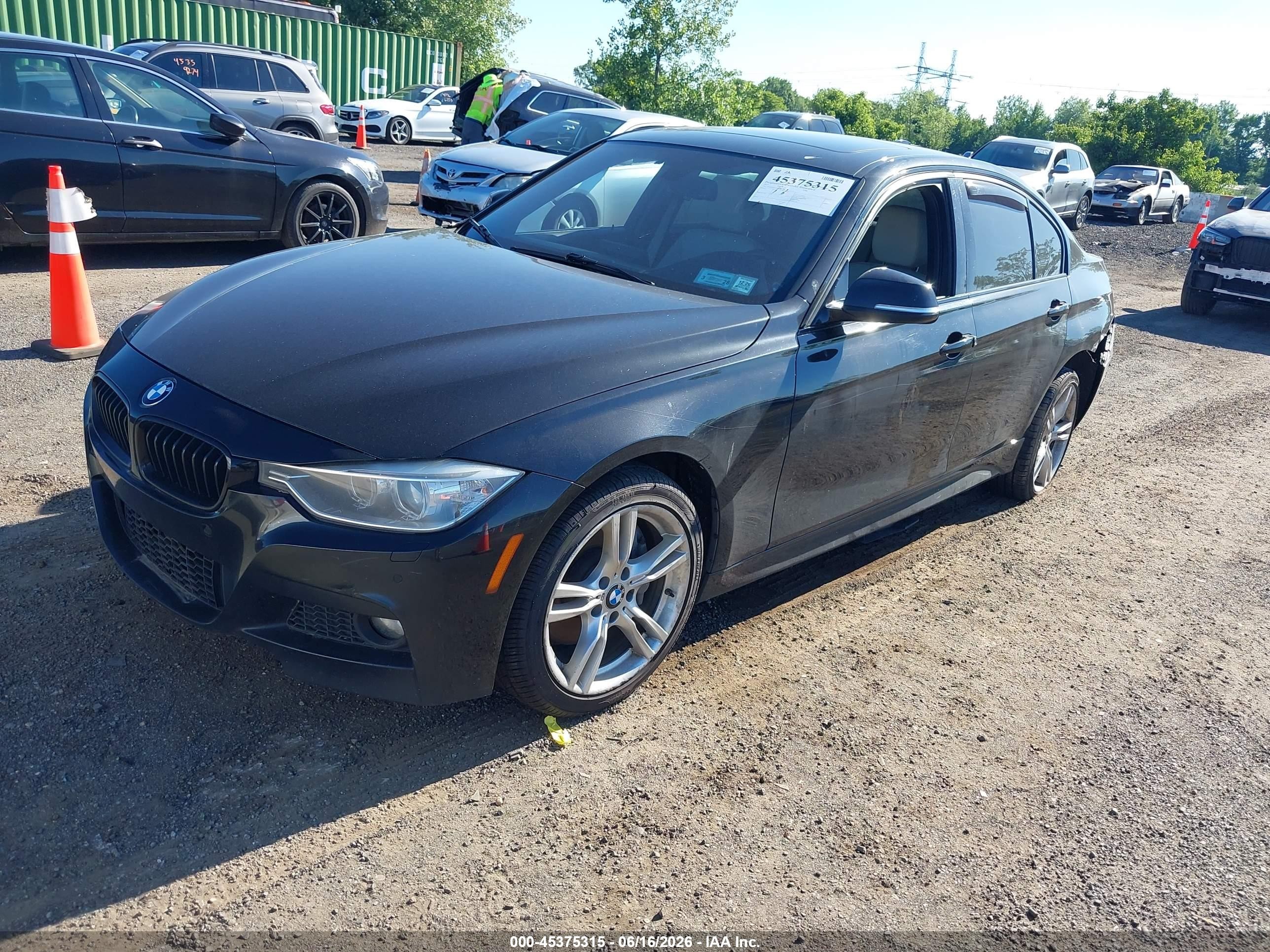 2015 Bmw 328i Xdrive Black vin: WBA3B5C53FF963389