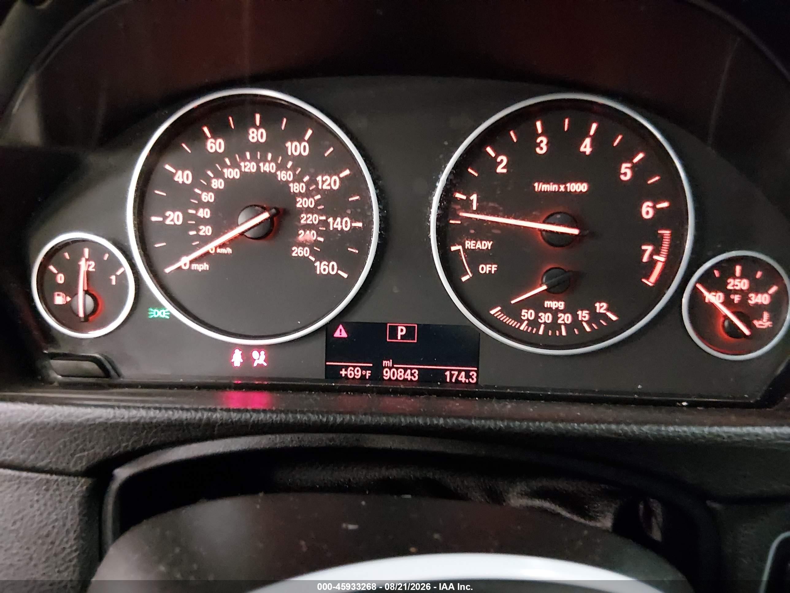 2015 Bmw 328i Xdrive Gray vin: WBA3B5C54FF963062