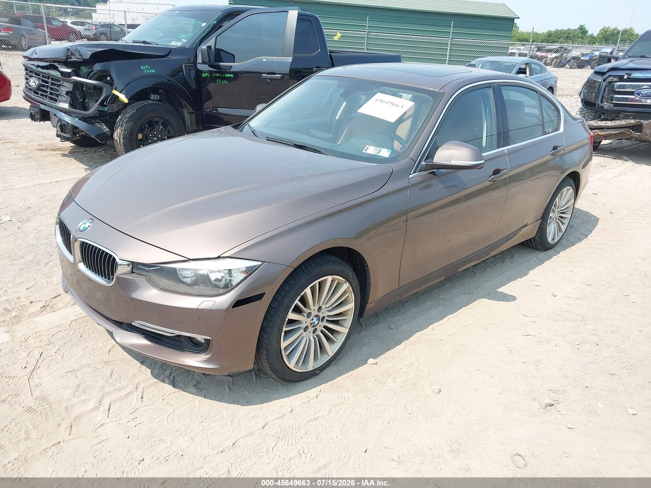 2013 Bmw 328i Xdrive Brown vin: WBA3B5C55DF595987