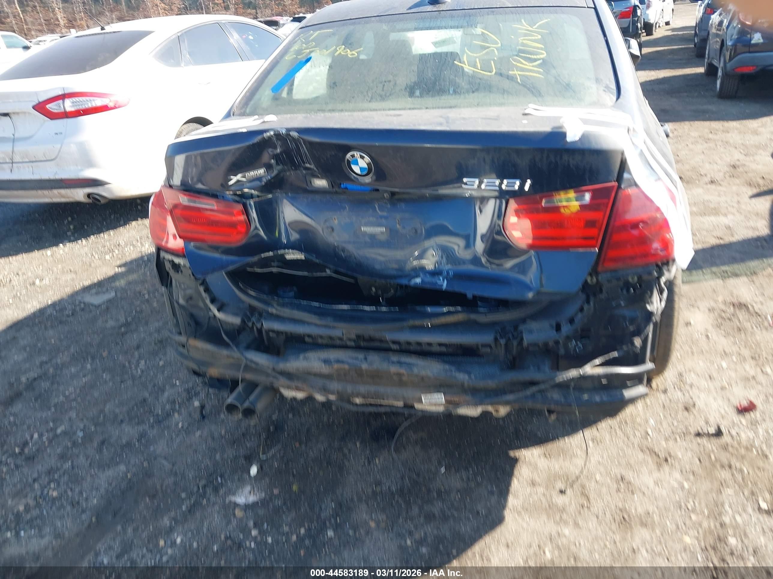 2014 Bmw 328i Xdrive Gray vin: WBA3B5C55EP539494