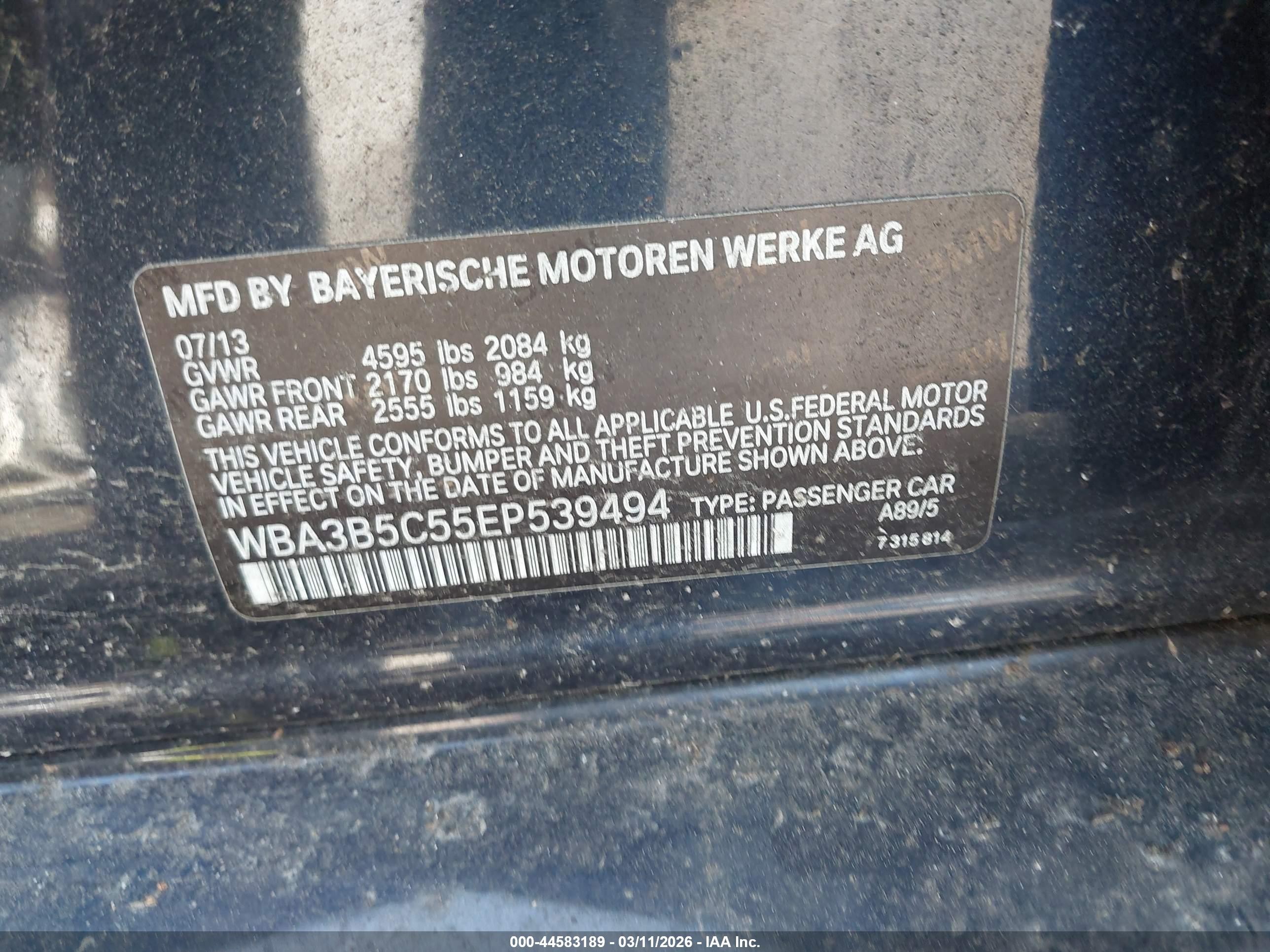 2014 Bmw 328i Xdrive Gray vin: WBA3B5C55EP539494