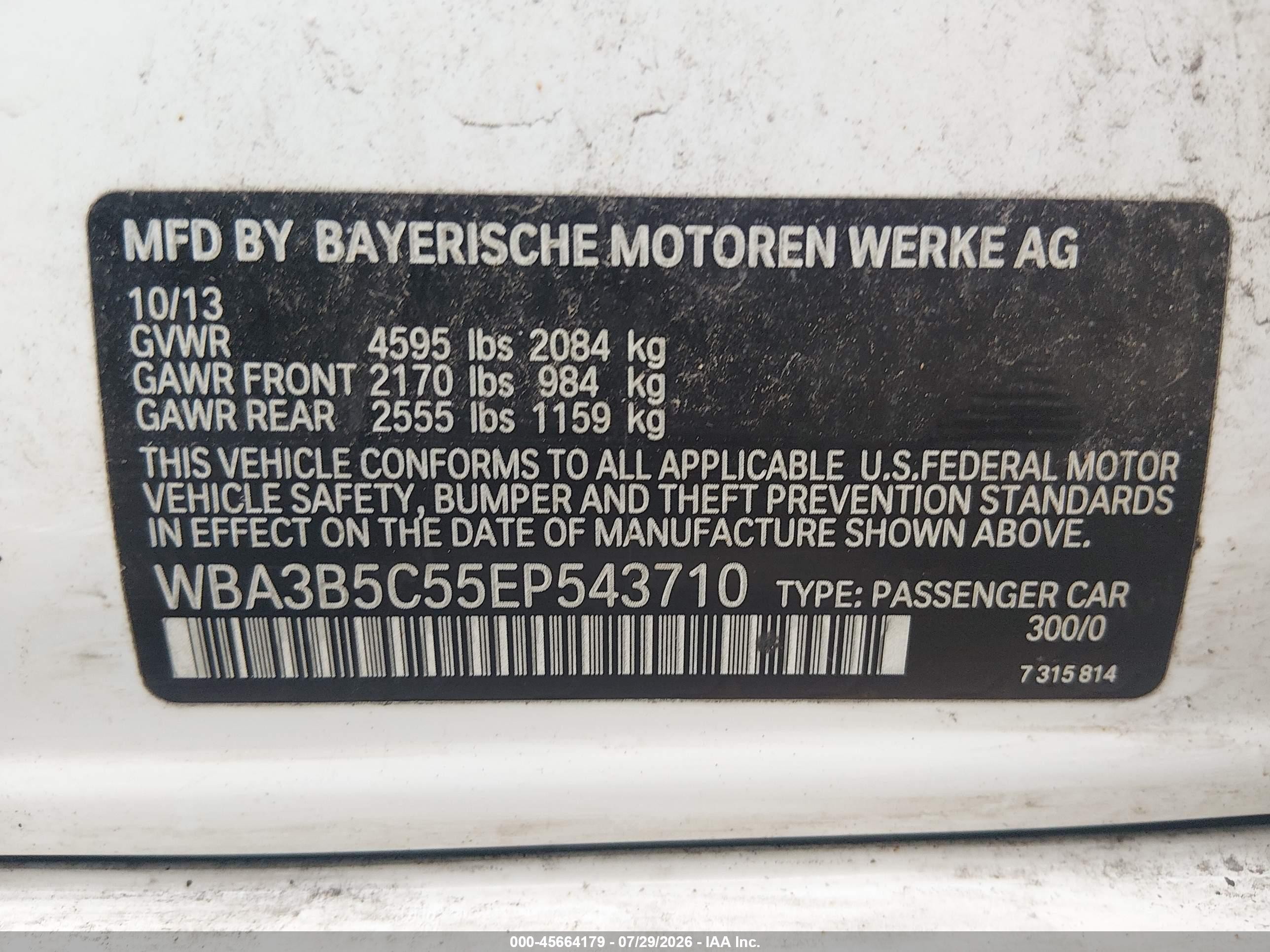 2014 Bmw 328i Xdrive White vin: WBA3B5C55EP543710