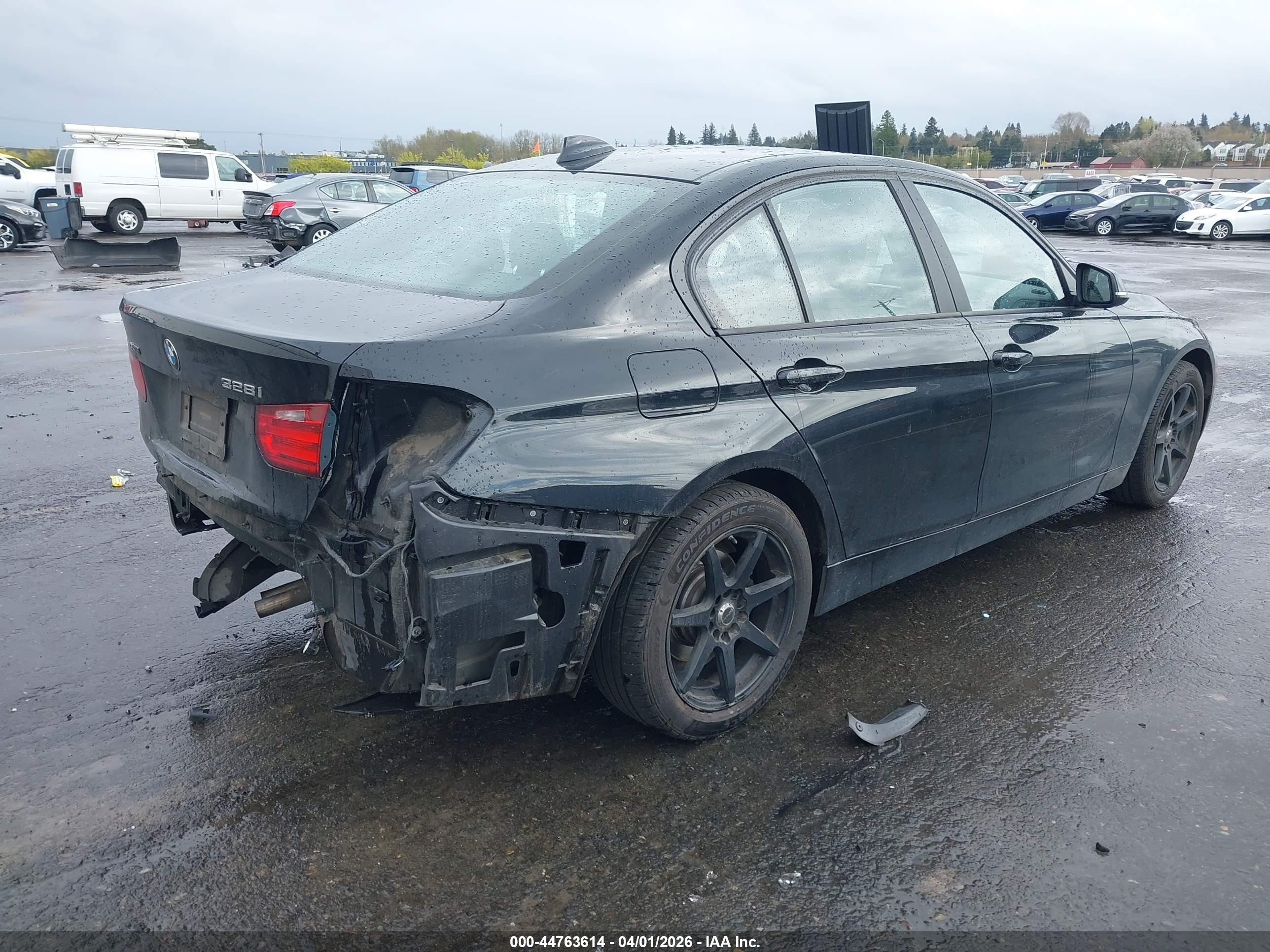 2014 Bmw 328i Xdrive Black vin: WBA3B5C56EP539424