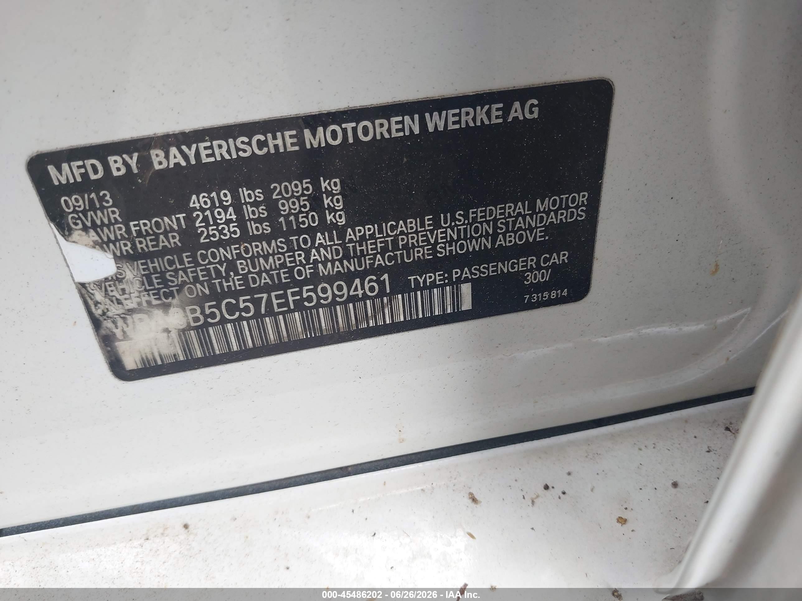 2014 Bmw 328i Xdrive Белый vin: WBA3B5C57EF599461