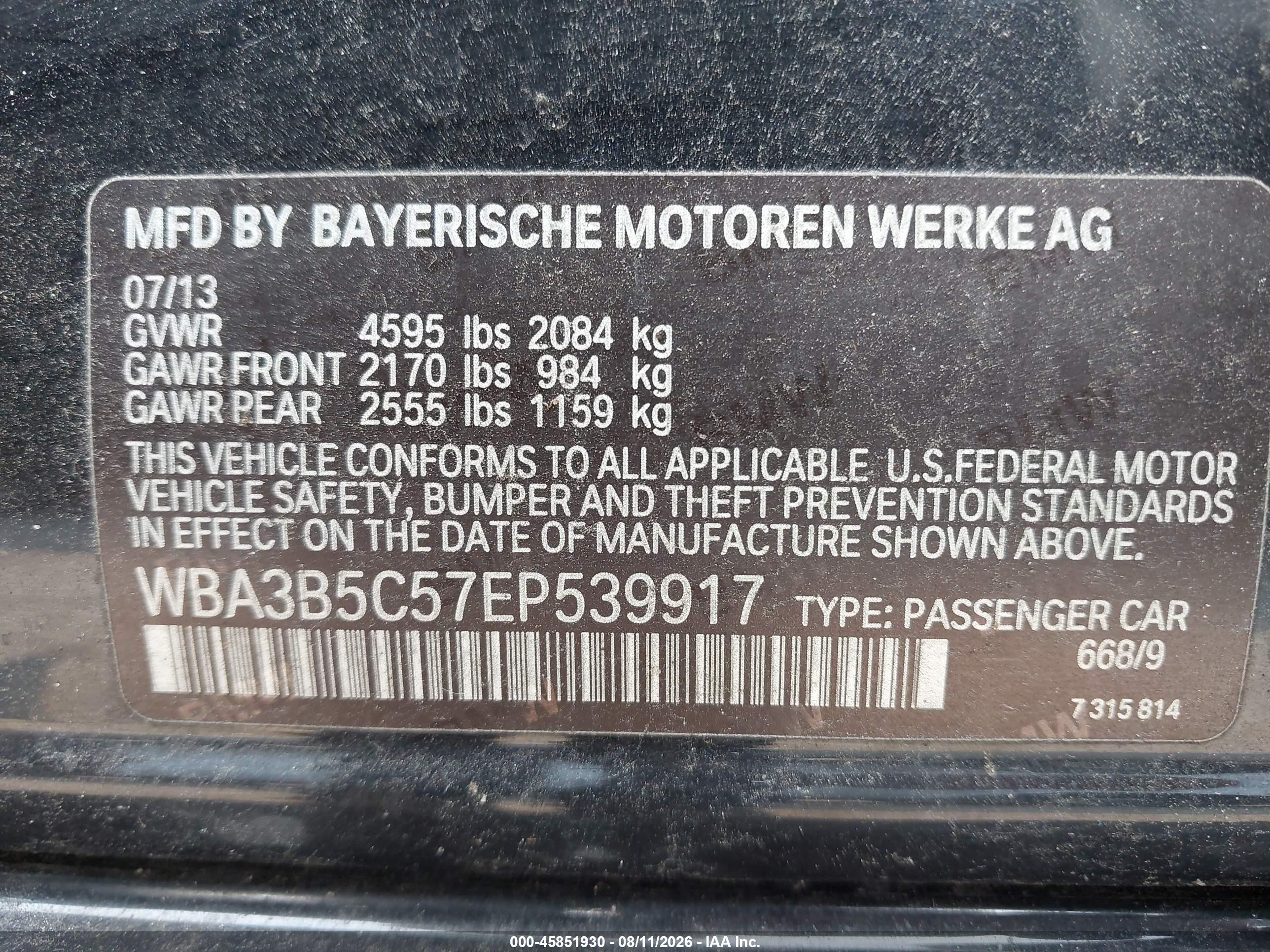 2014 Bmw 328i Xdrive Black vin: WBA3B5C57EP539917