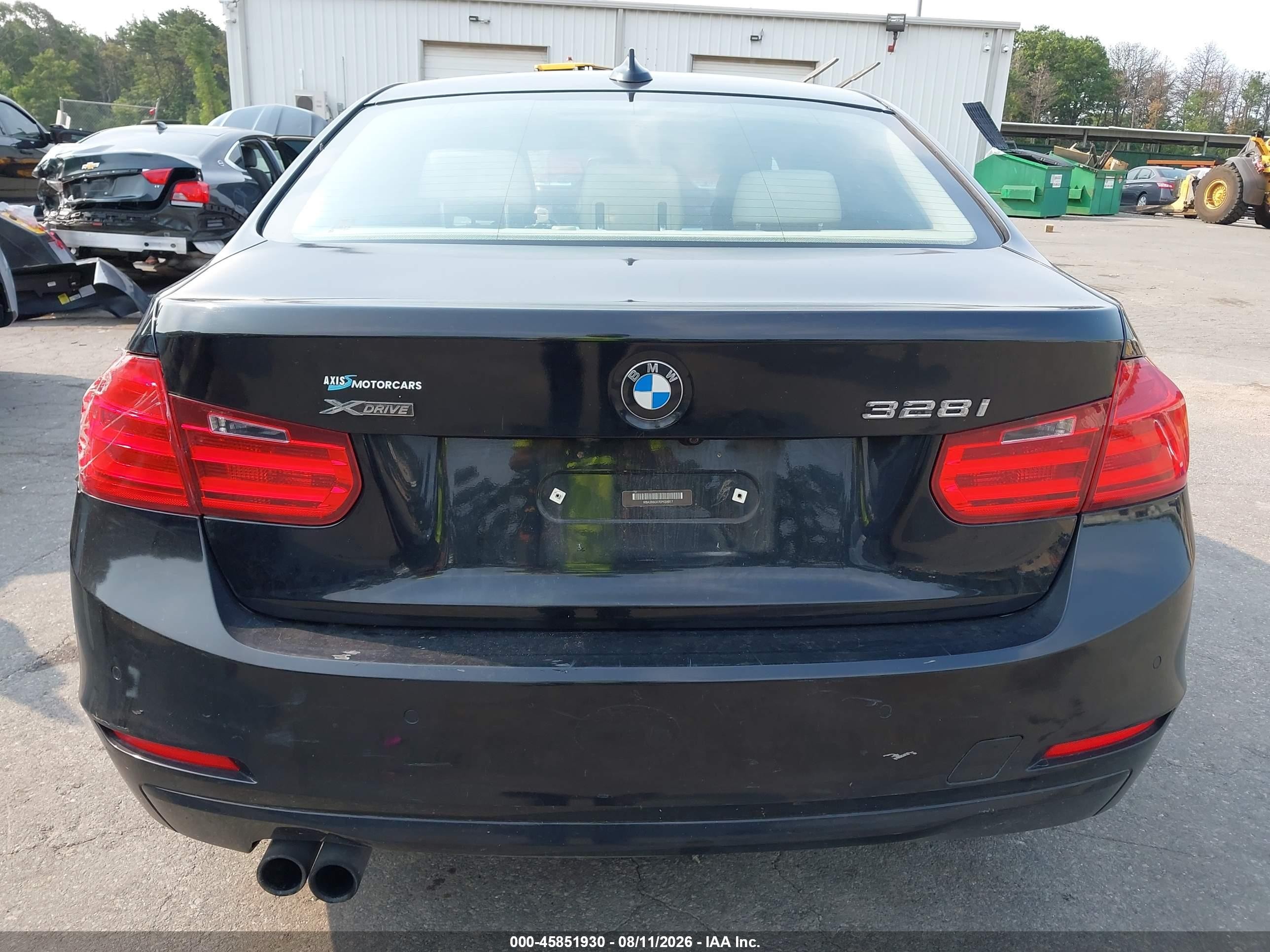 2014 Bmw 328i Xdrive Black vin: WBA3B5C57EP539917