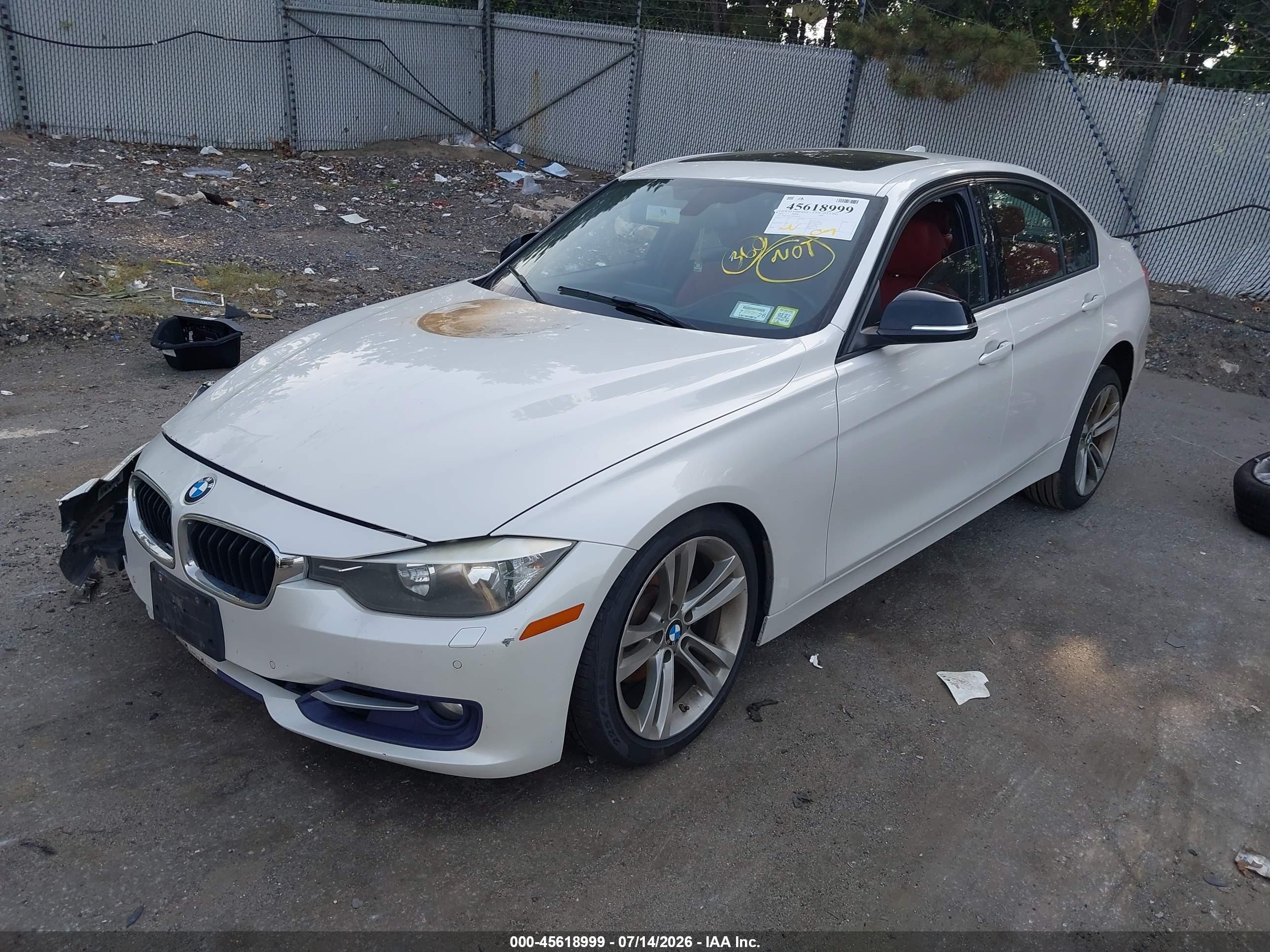 2015 Bmw 328i Xdrive White vin: WBA3B5C57FP654079