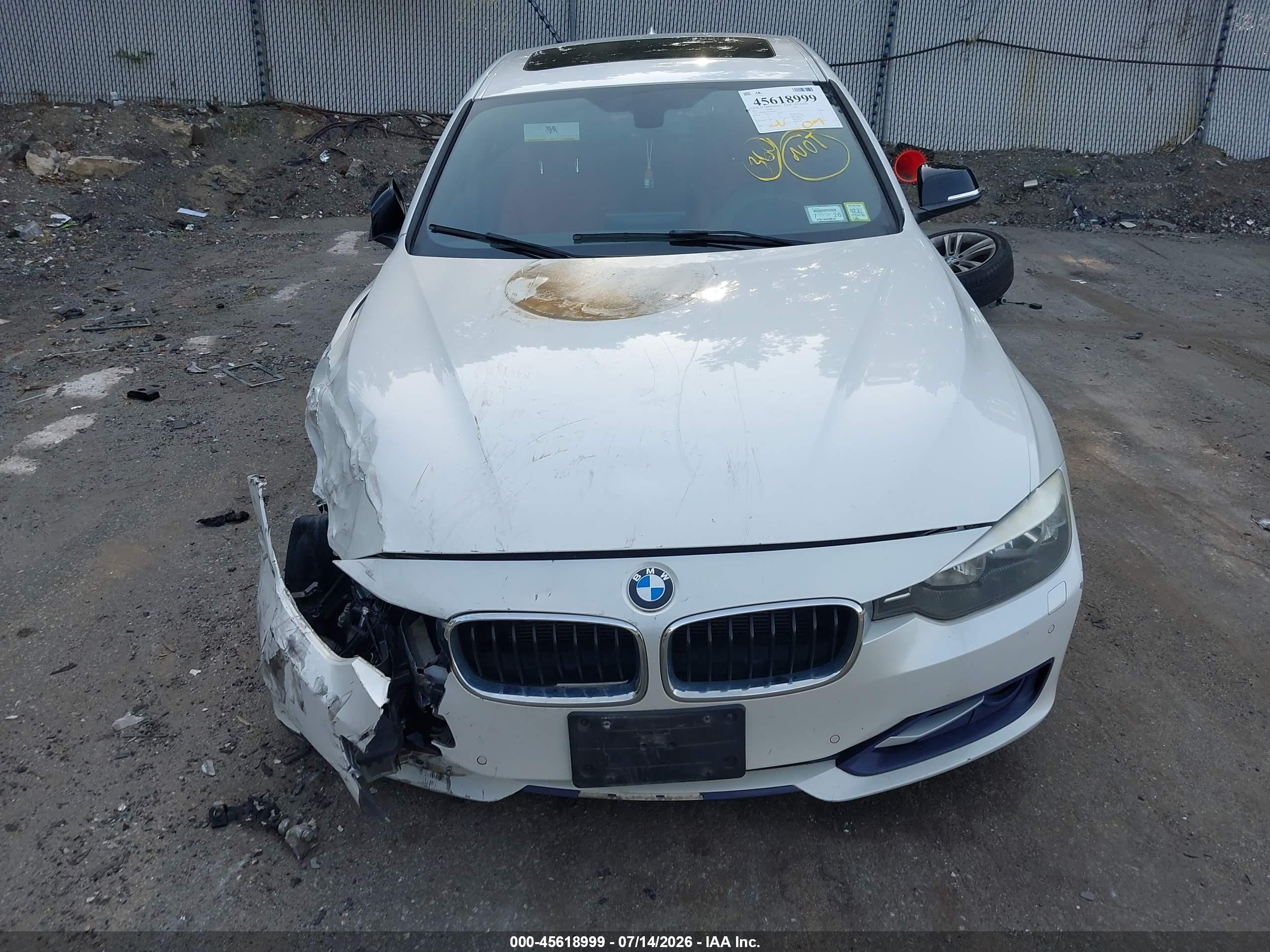 2015 Bmw 328i Xdrive White vin: WBA3B5C57FP654079