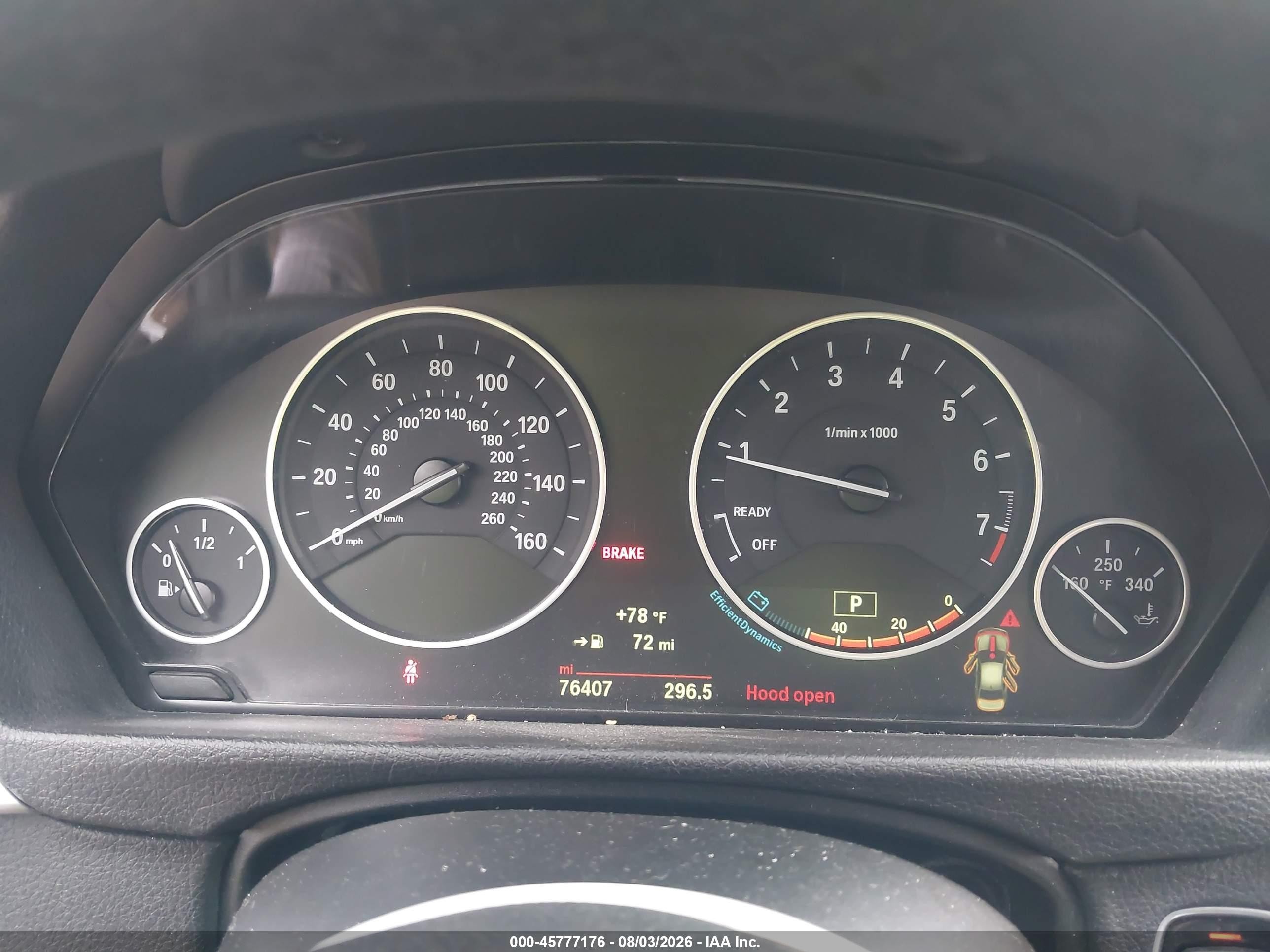 2015 Bmw 328i Xdrive Gray vin: WBA3B5C57FP654387