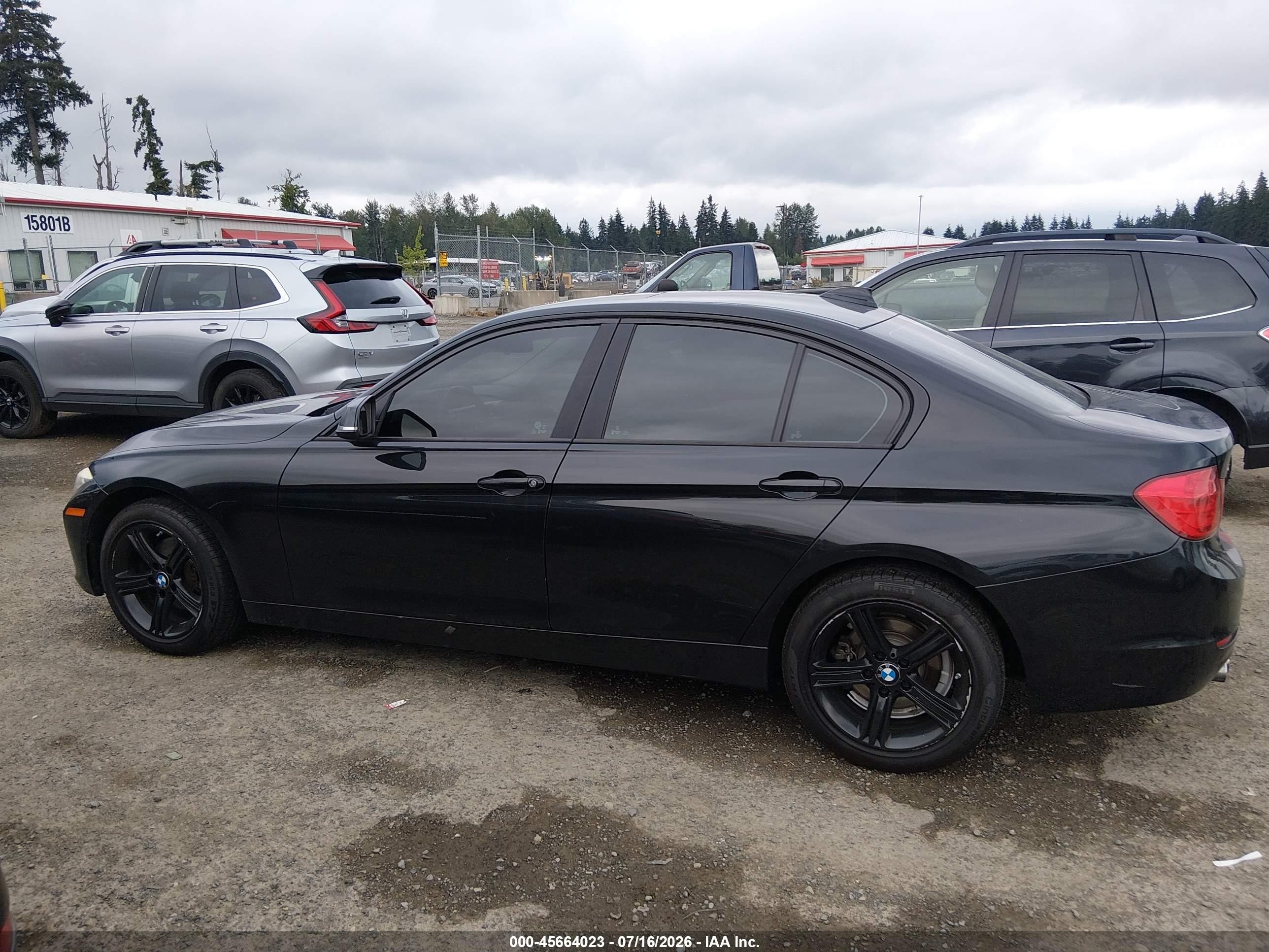 2015 Bmw 328i Xdrive Black vin: WBA3B5C57FP654504
