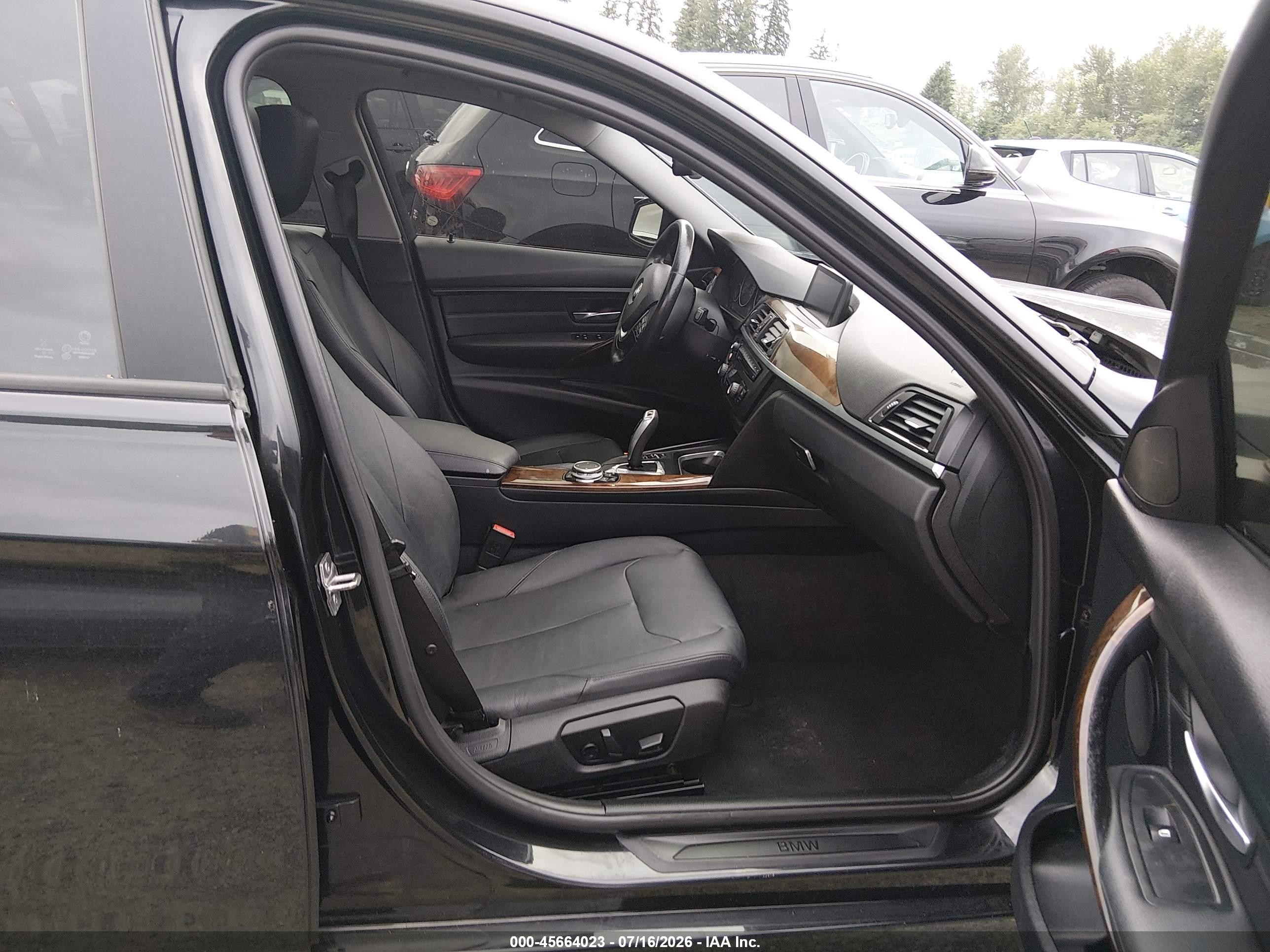 2015 Bmw 328i Xdrive Black vin: WBA3B5C57FP654504