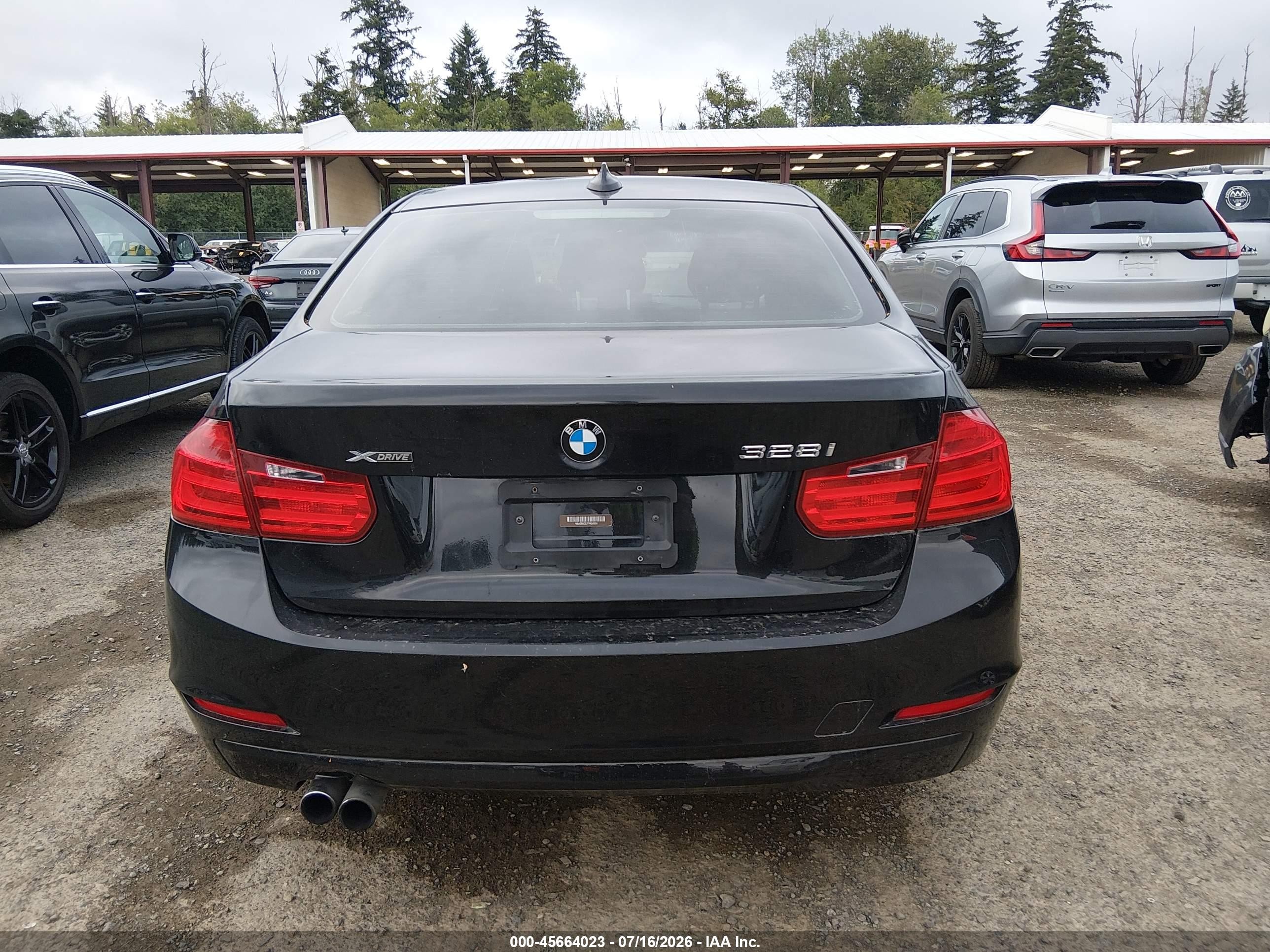 2015 Bmw 328i Xdrive Black vin: WBA3B5C57FP654504