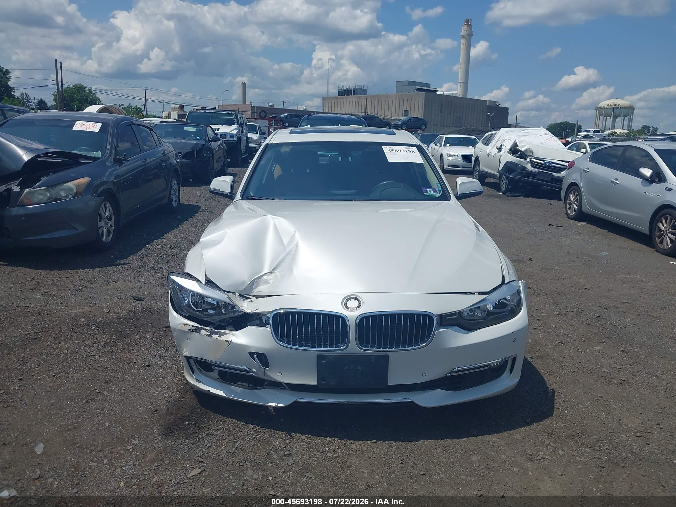 2014 Bmw 328i Xdrive White vin: WBA3B5C59EP540681