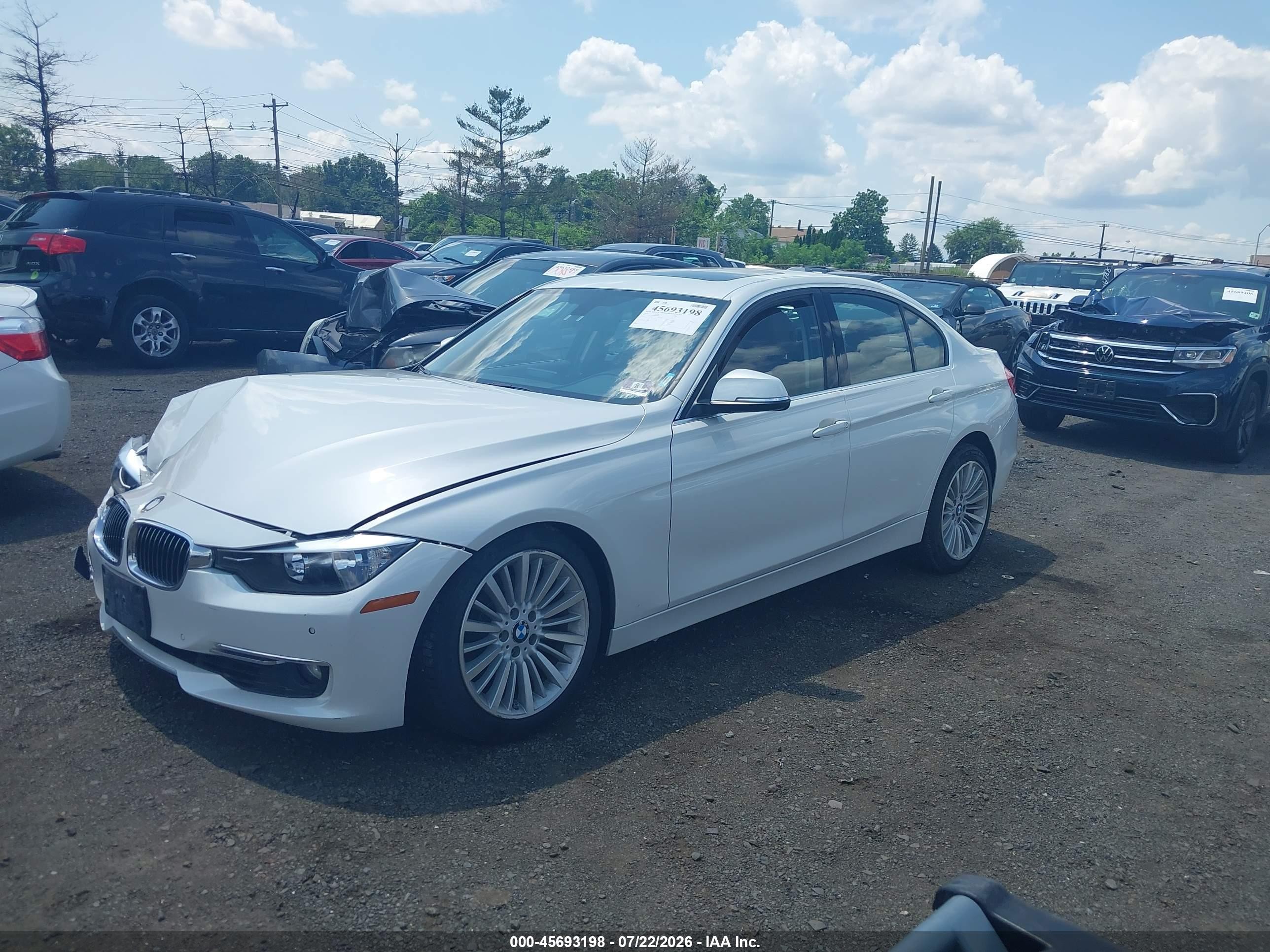 2014 Bmw 328i Xdrive White vin: WBA3B5C59EP540681
