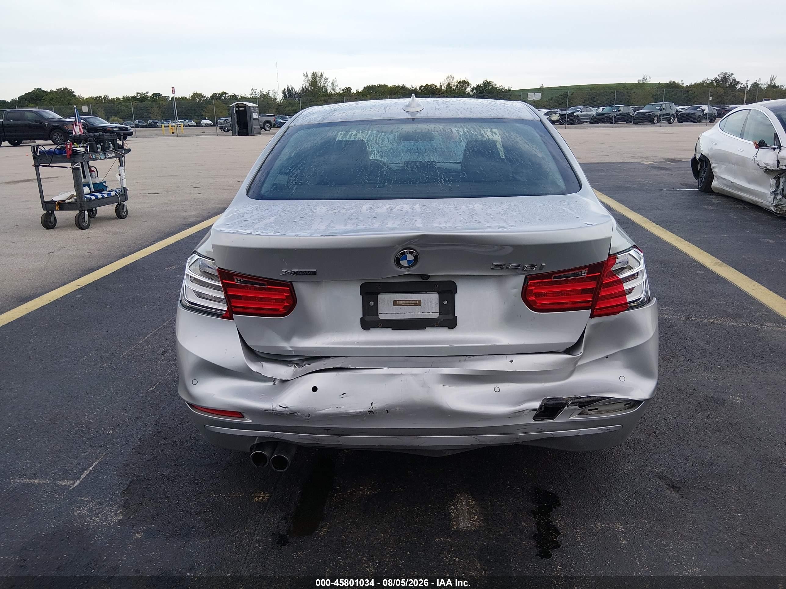 2015 Bmw 328i Xdrive Gray vin: WBA3B5C59FF960660