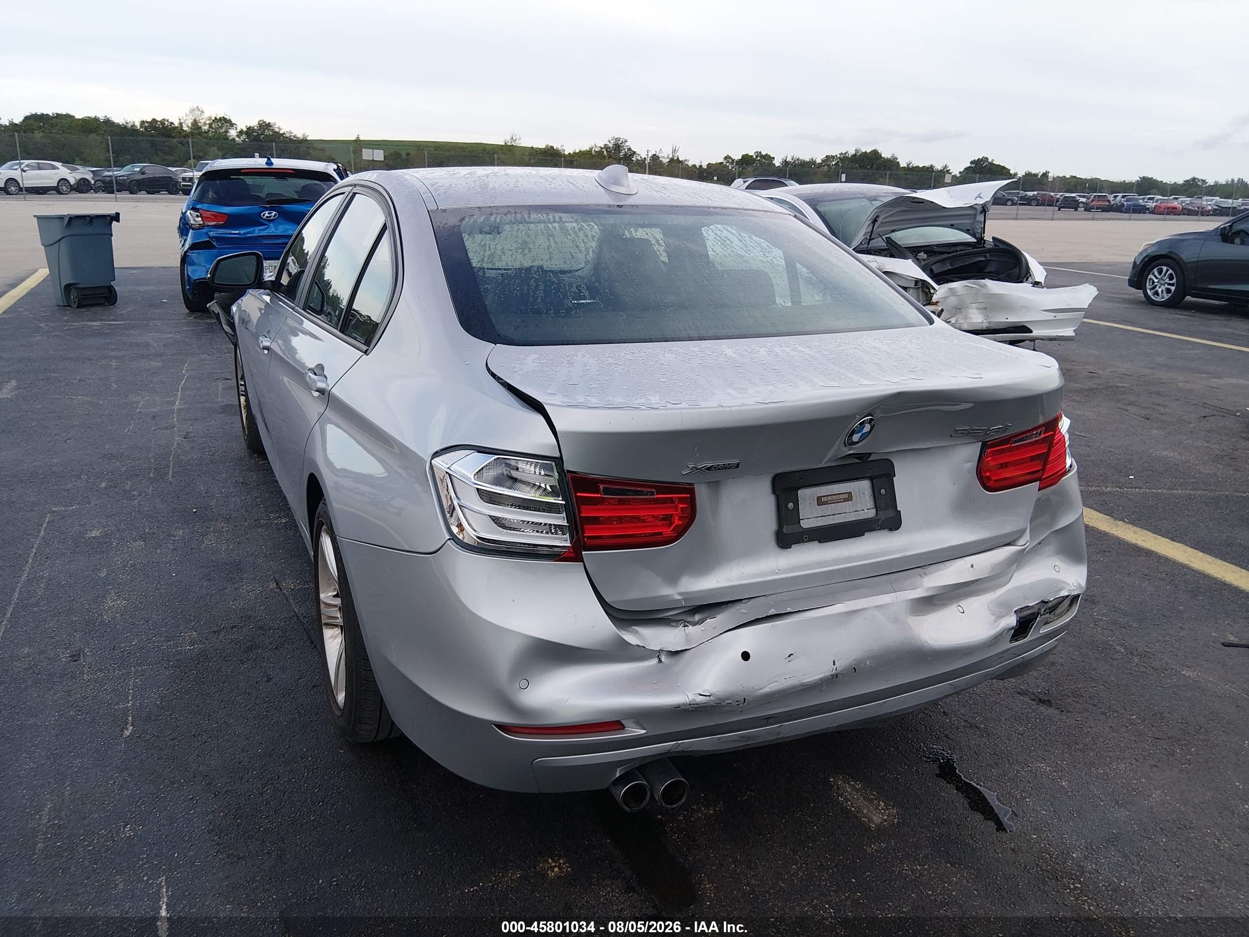 2015 Bmw 328i Xdrive Gray vin: WBA3B5C59FF960660