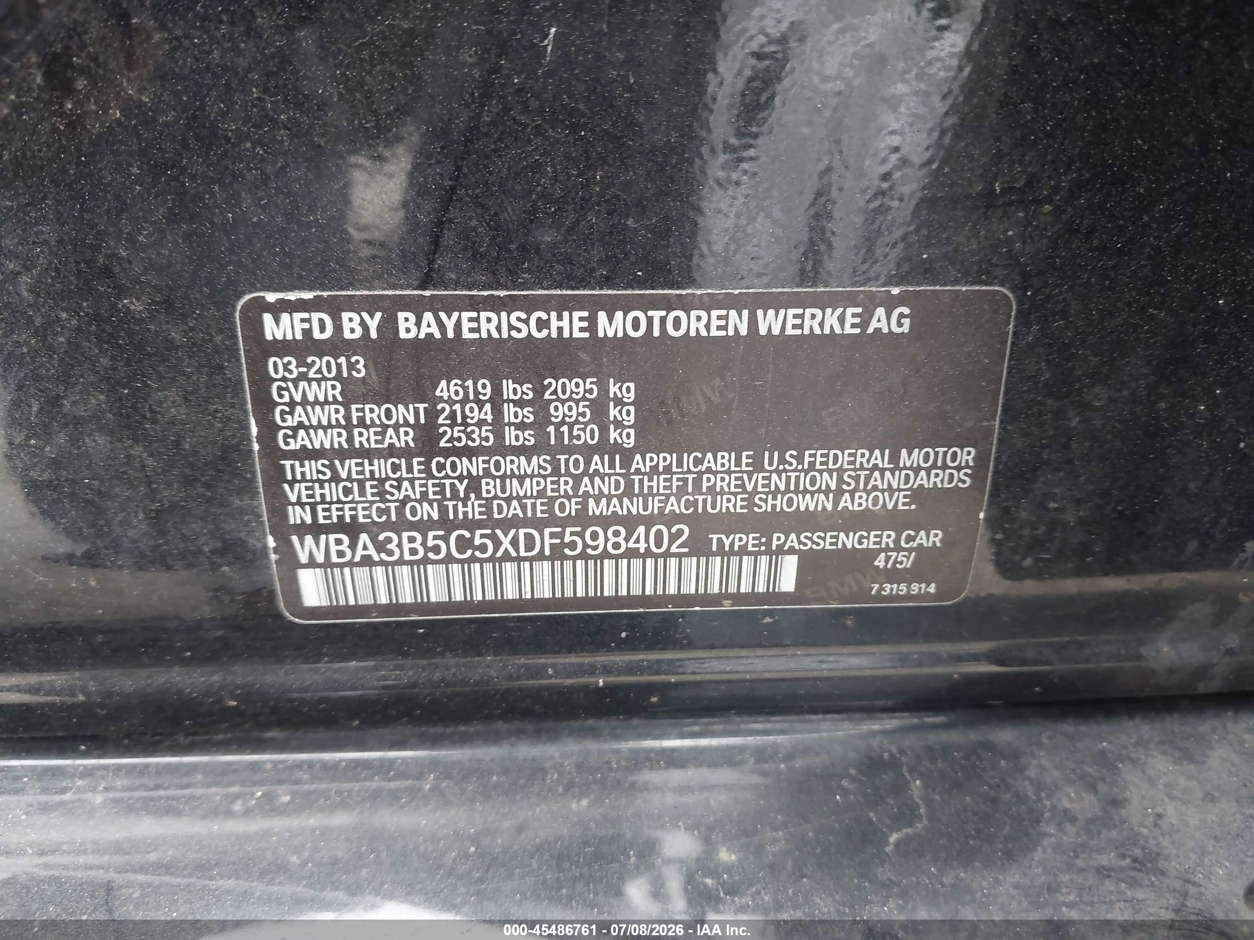 2013 Bmw 328i Xdrive Black vin: WBA3B5C5XDF598402