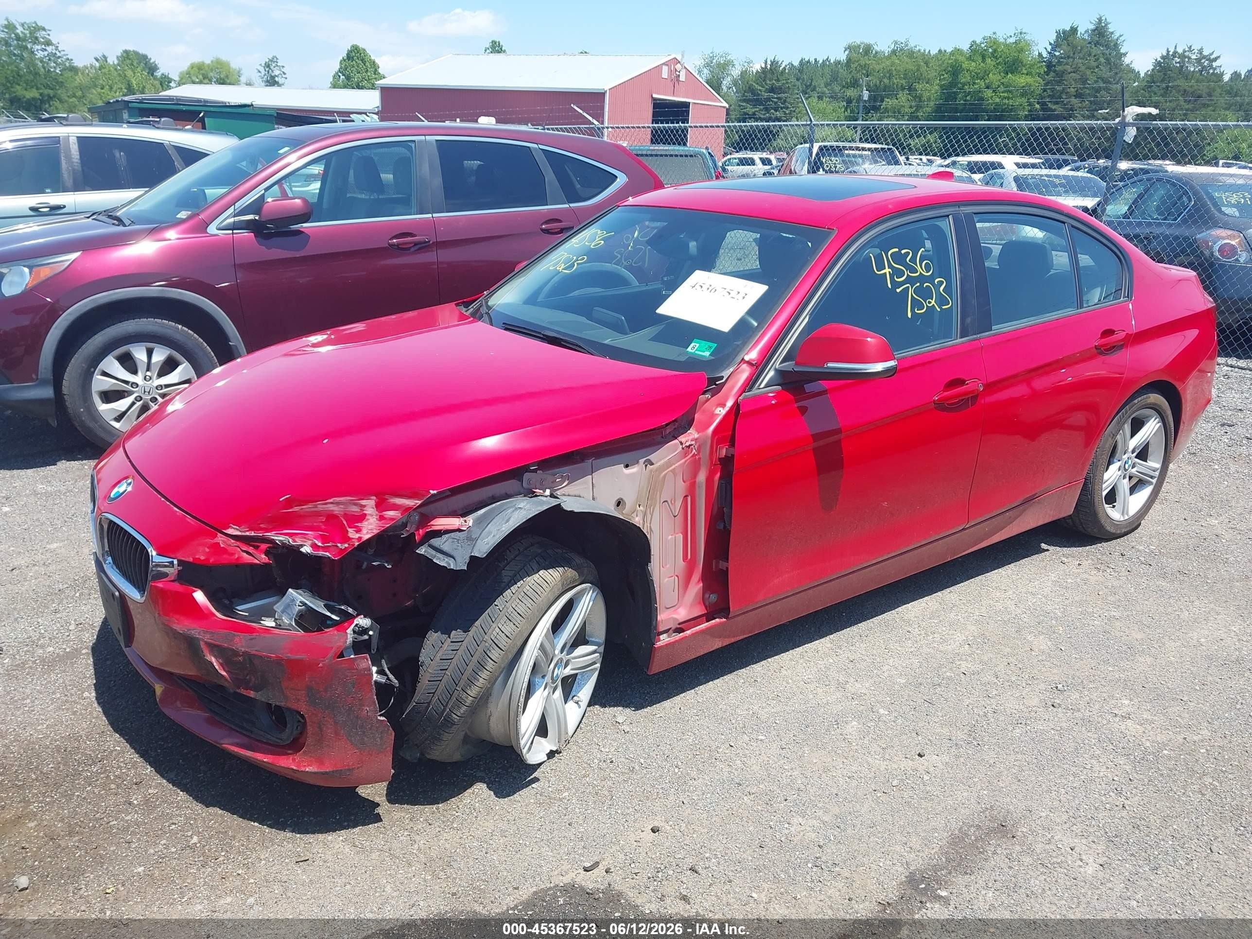 2013 Bmw 328i Xdrive Red vin: WBA3B5G50DNS05488