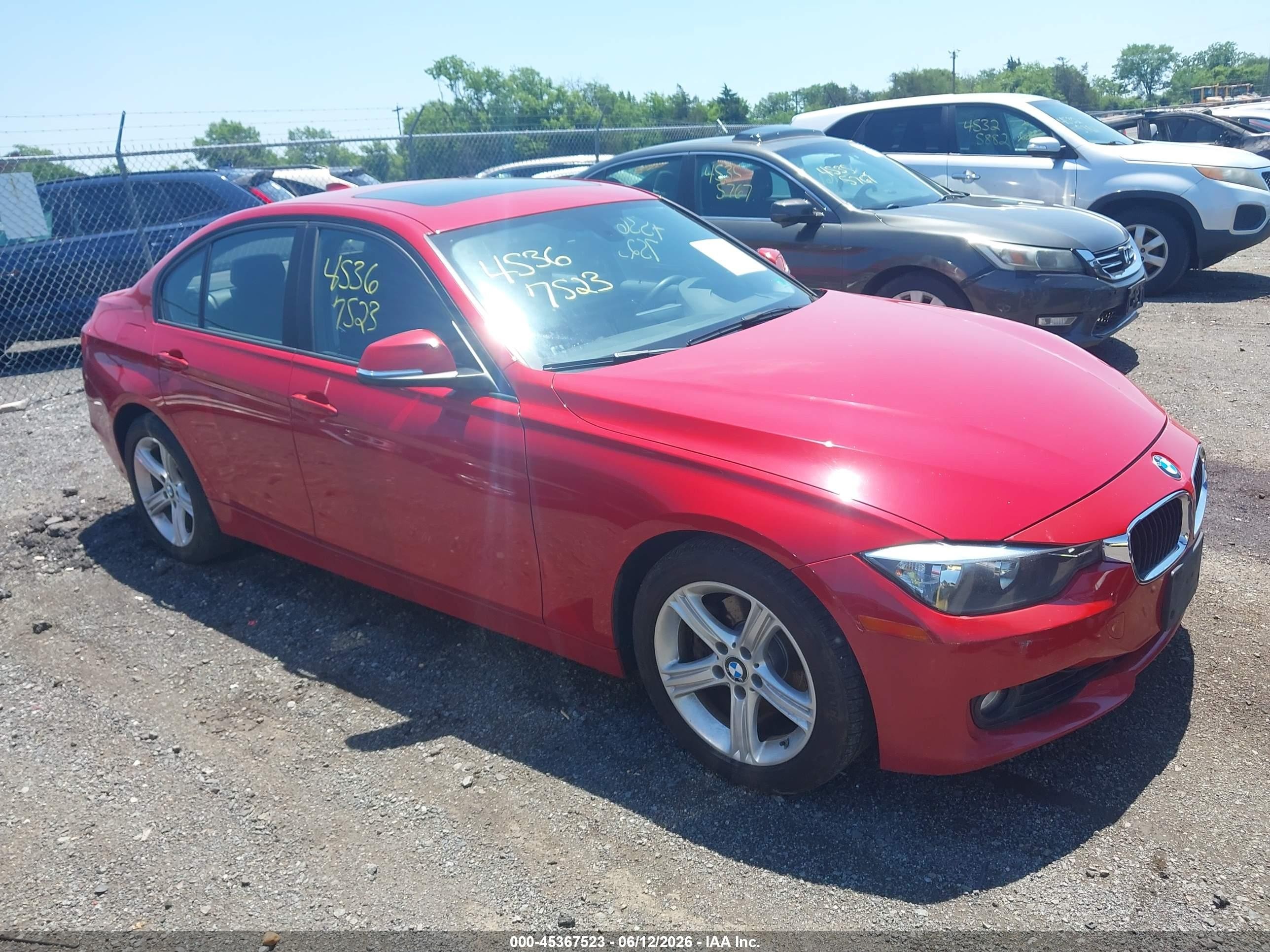 2013 Bmw 328i Xdrive Red vin: WBA3B5G50DNS05488