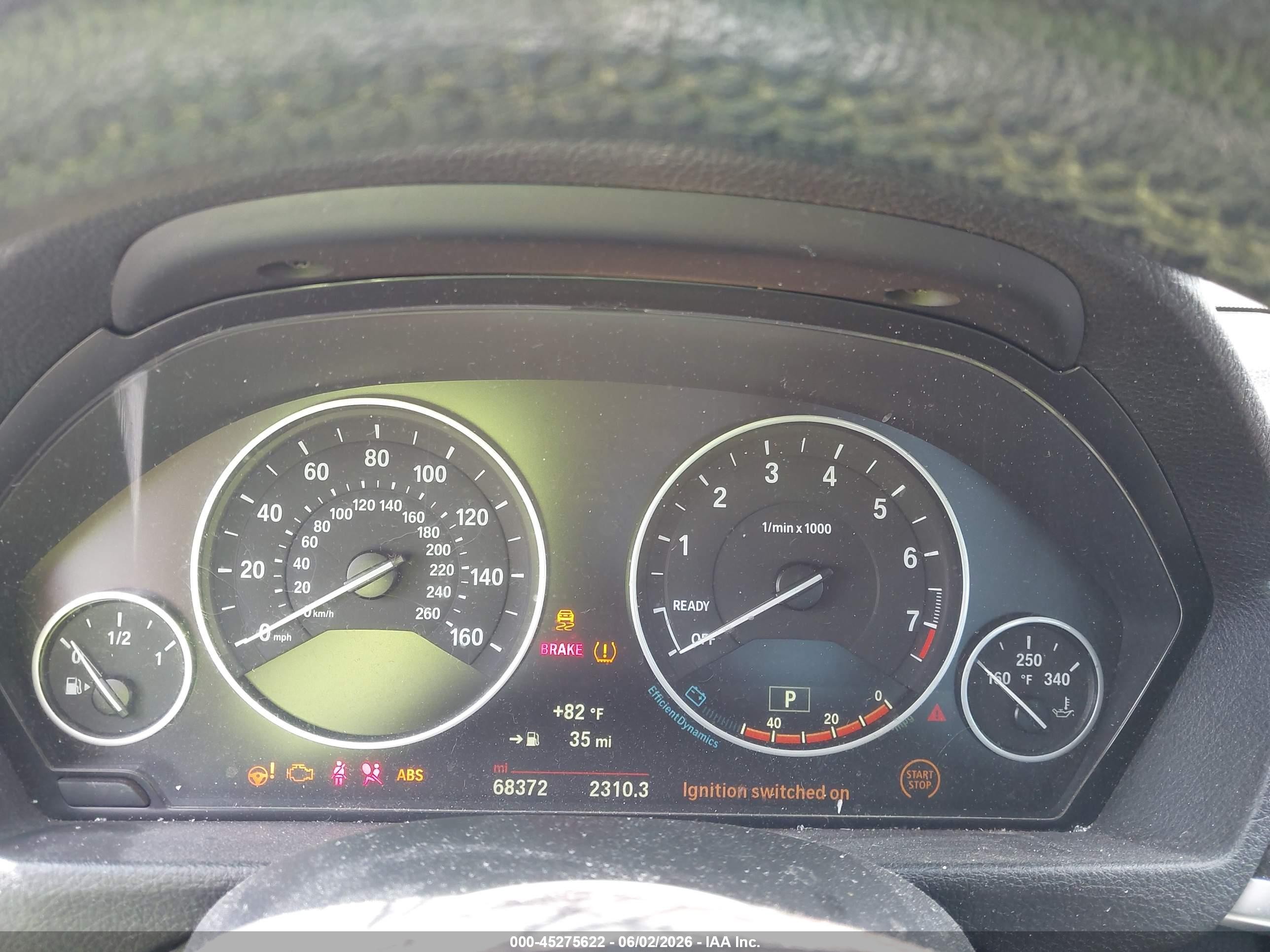 2015 Bmw 328i Xdrive Серый vin: WBA3B5G50FNS15568